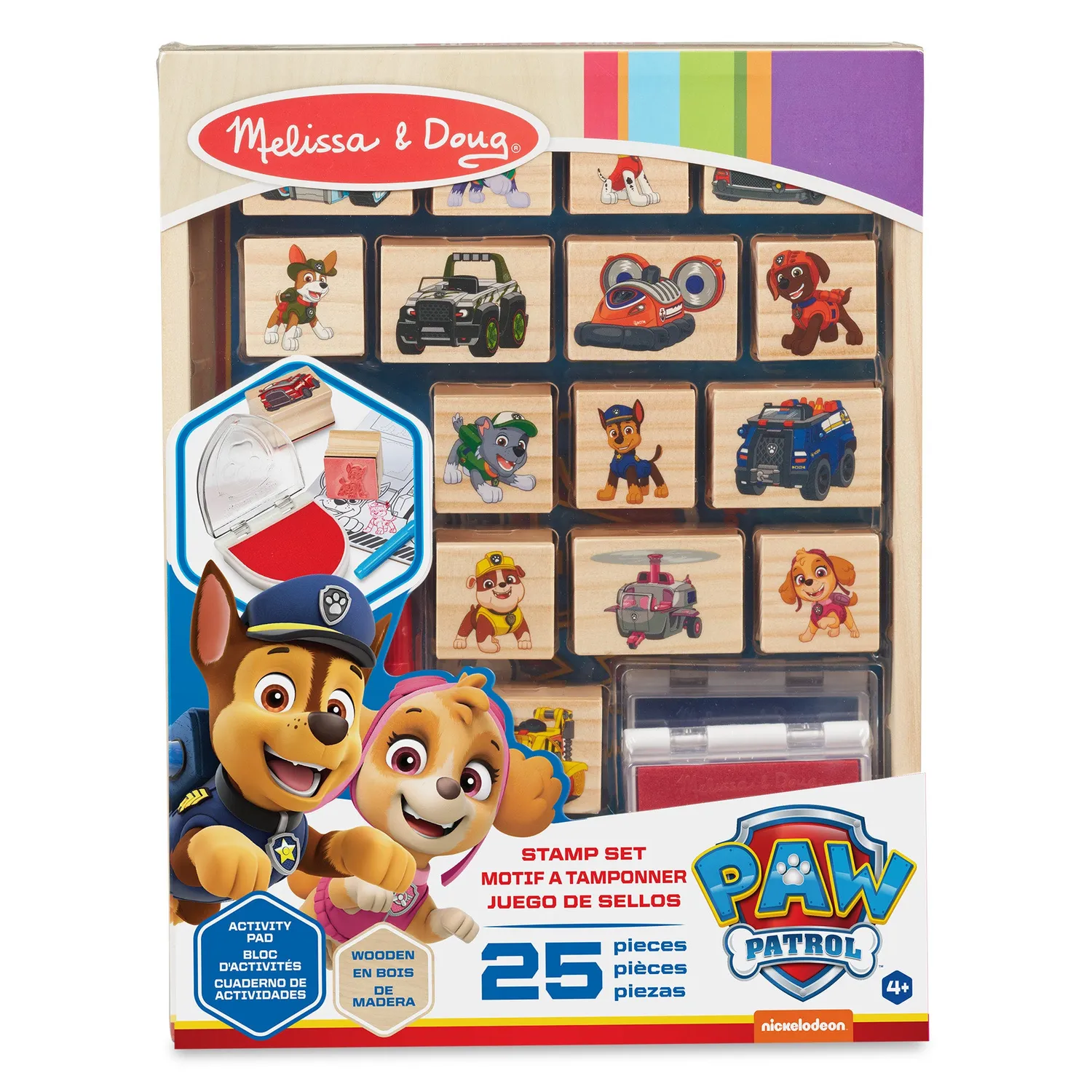Melissa & Doug PAW Patrol Holzstempel Stempelset 16 Stempel ab 3 Jahre