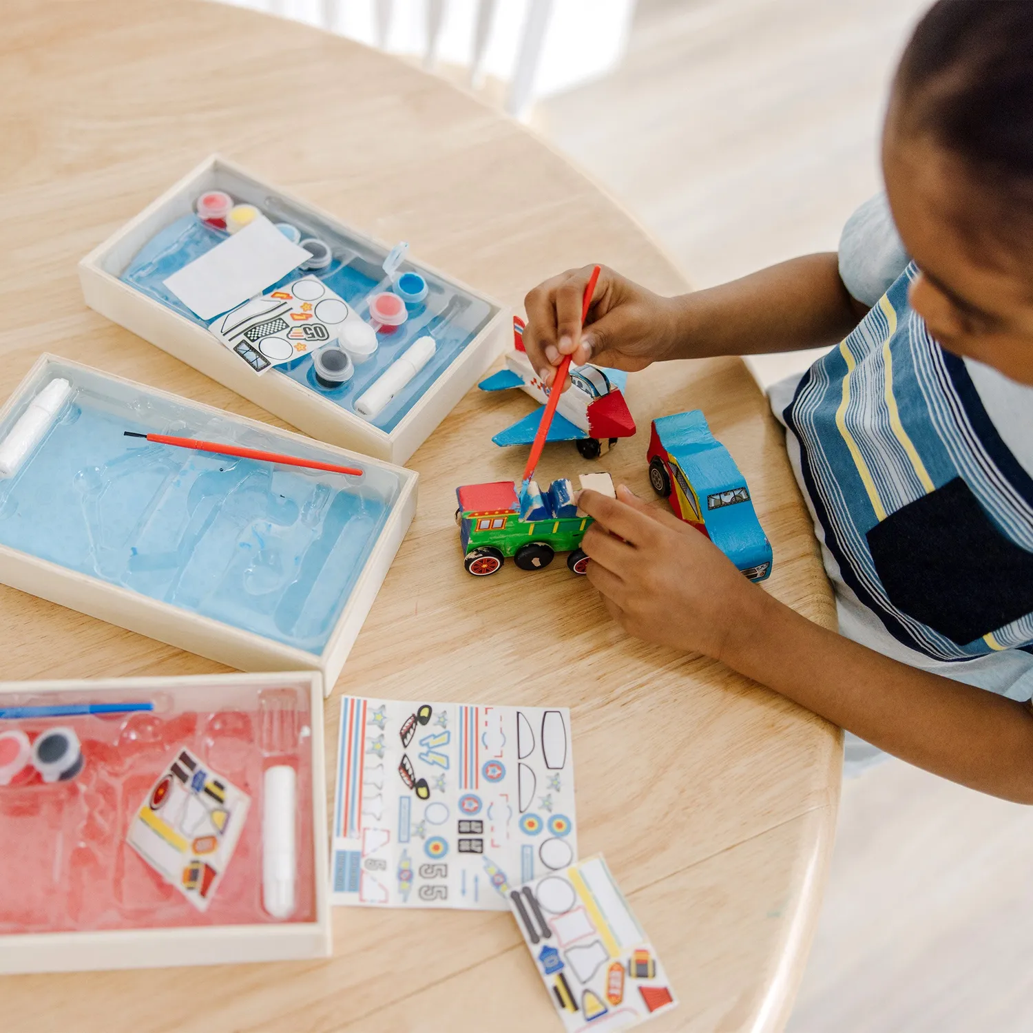 Melissa & Doug Createed by Me Bastelset Fahrzeuge 3er-Pack Holz