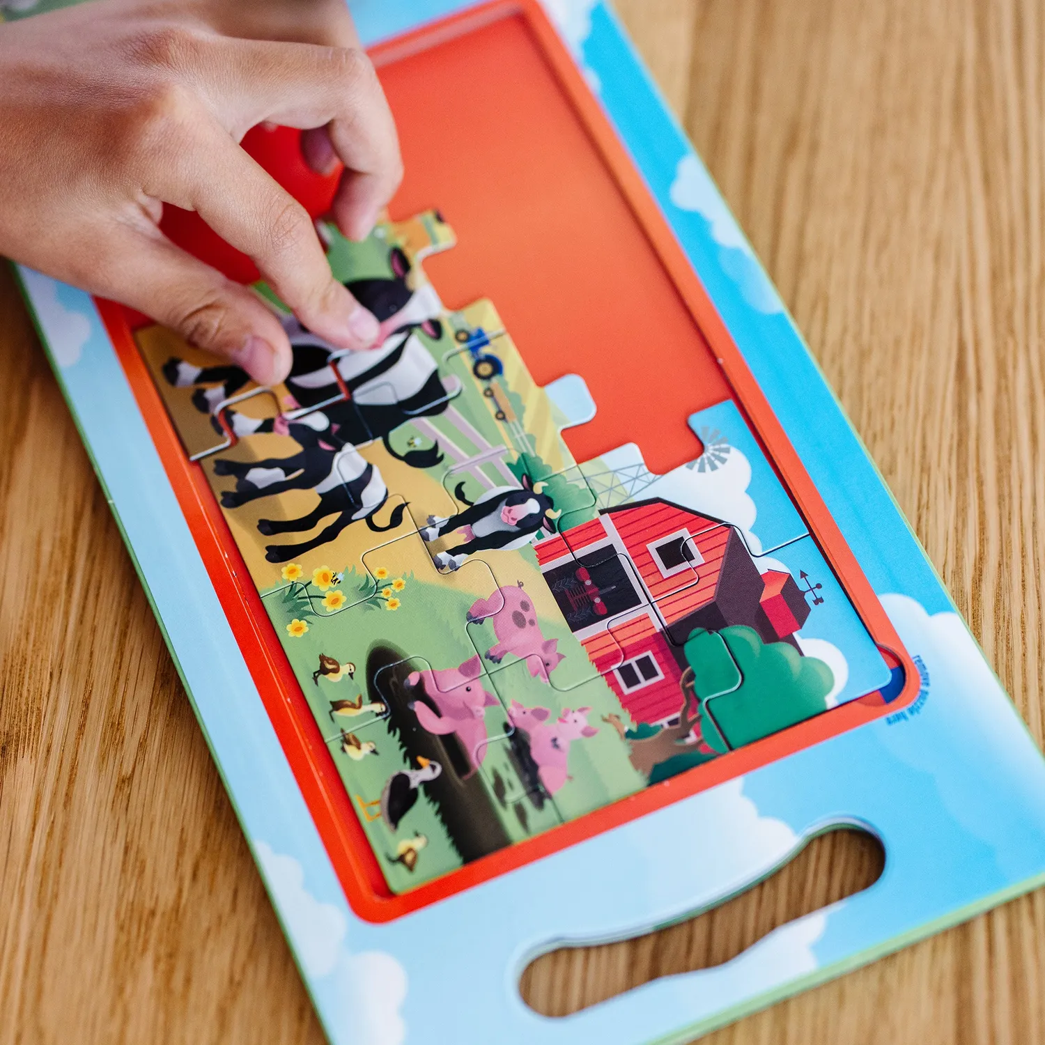 Melissa & Doug Take-Along Bauernhof Magnetpuzzle 2x15-tlg