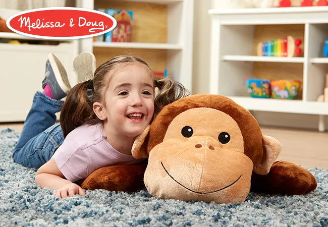 Melissa & Doug Cuddle Monkey Plüschtier Jumbo braun 70 cm