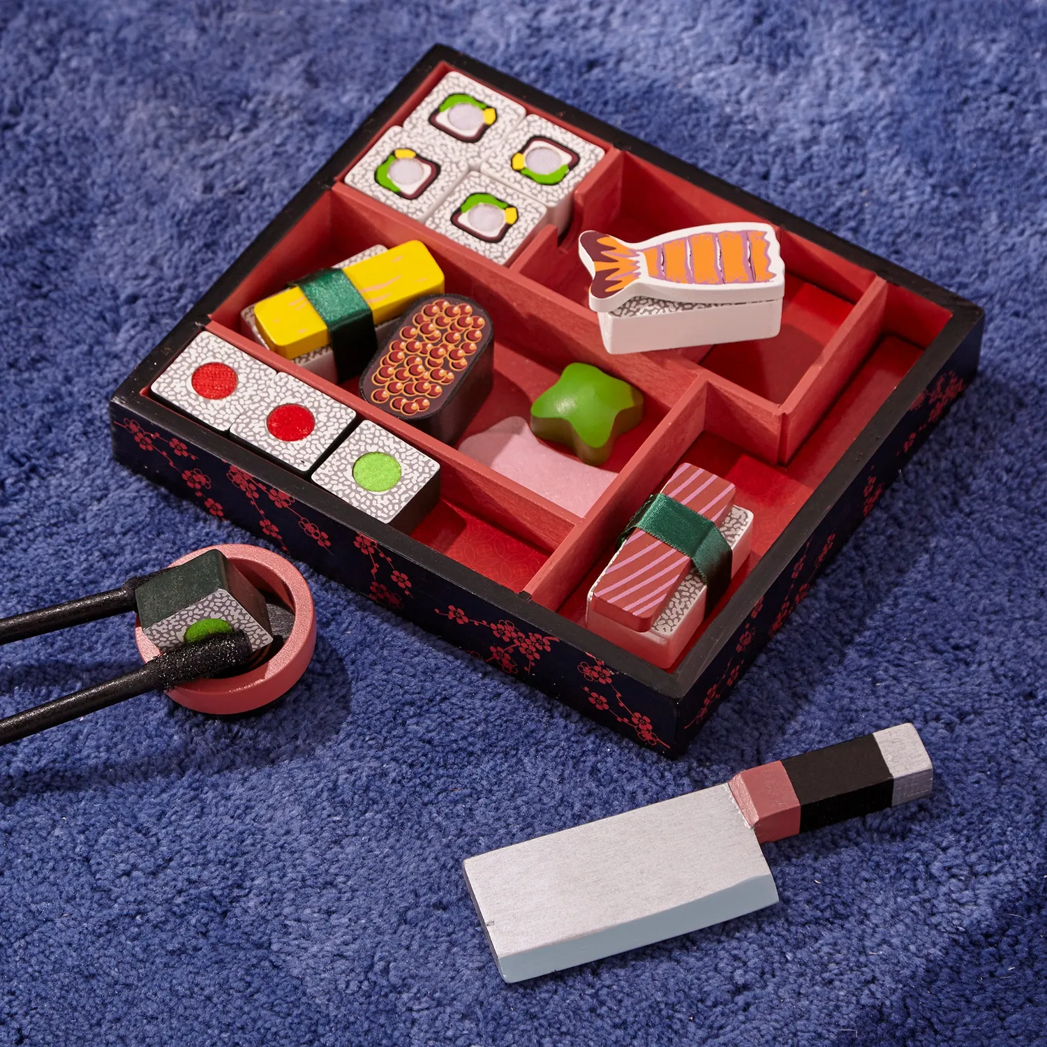 Melissa & Doug Sushi Slicing Spielset 24-teilig Holz Klett