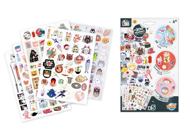 Buki France FK021 Sticker Manga Kawaii 200 Aufkleber
