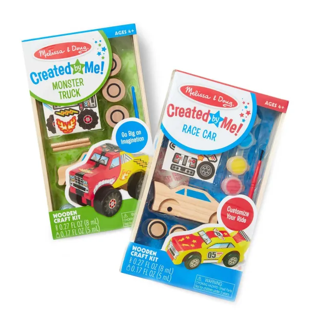 Melissa & Doug Created By Me Vehicles Bastelset 2er Rennauto Truck