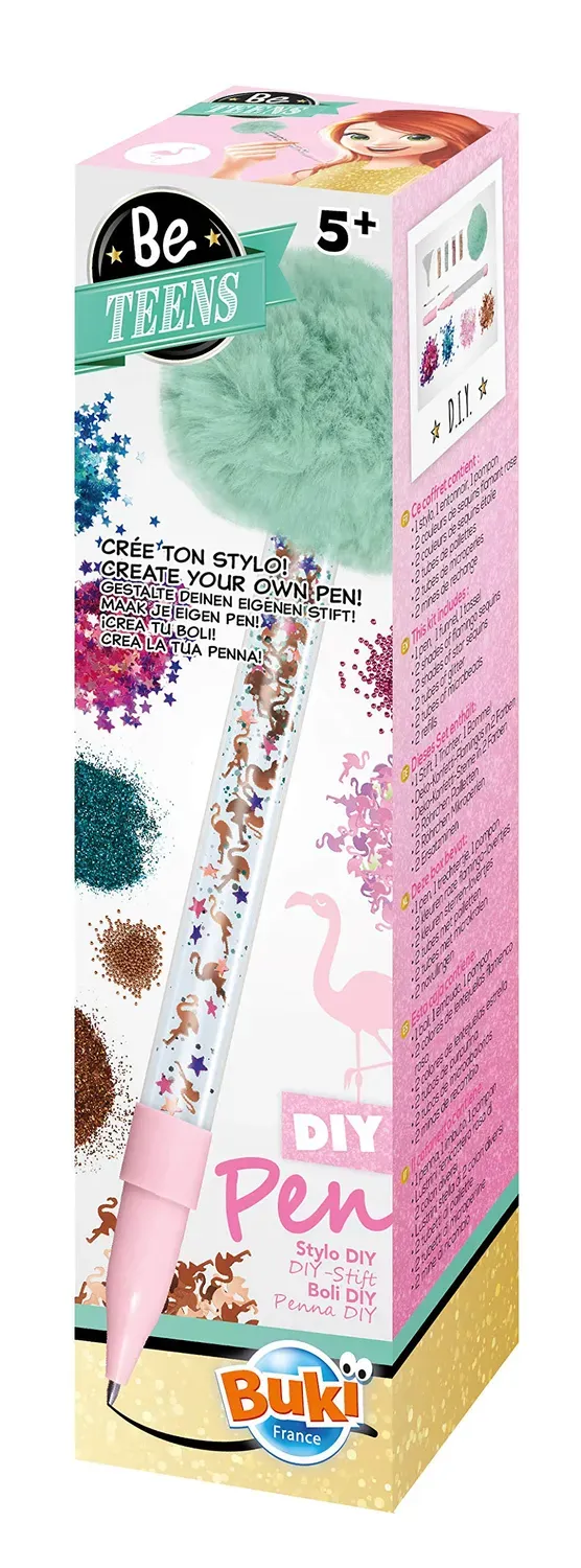 Buki Be Teens DIY-Stift Flamingo Bastelset mit Bommel