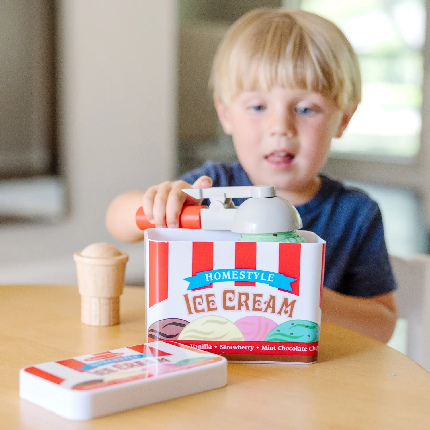 Melissa & Doug Scoop Stack Eis-Set magnetisch 4 Kugeln