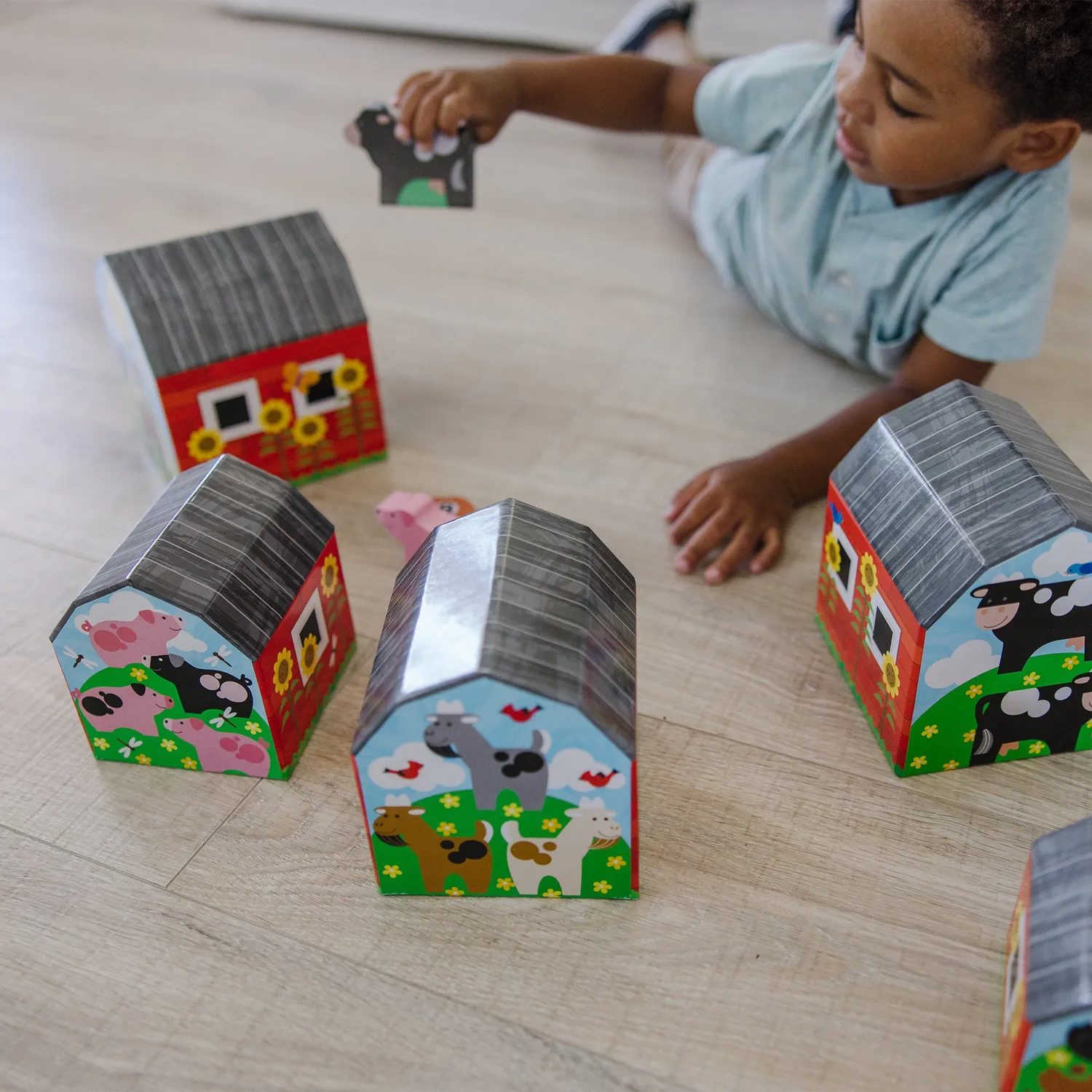 Melissa & Doug Nesting Barns Stapel- und Sortierspiel Bauernhof