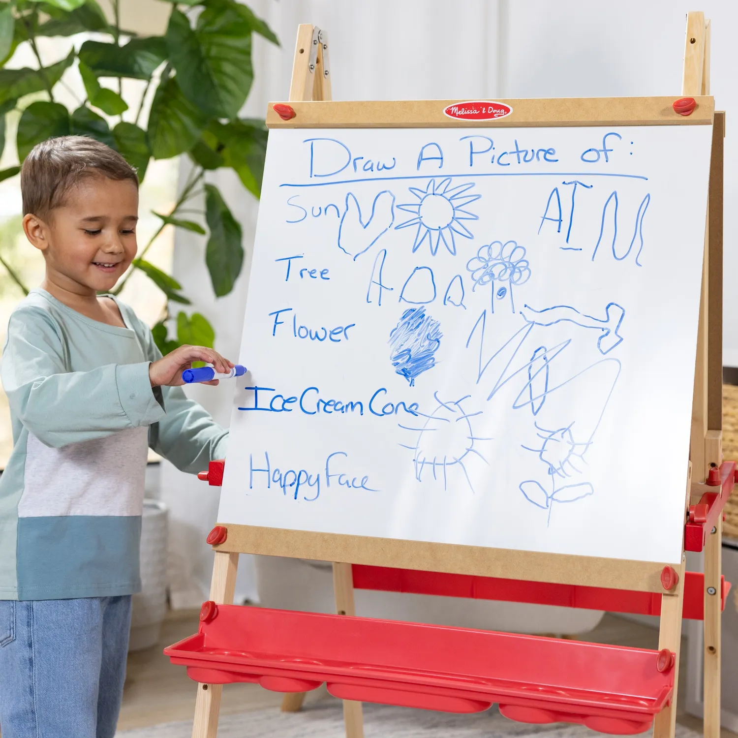 Melissa & Doug Deluxe Magnetic Standing Art Easel Staffelei Holz magnetisch