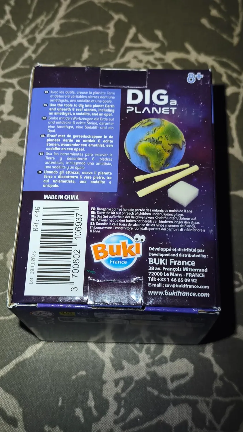 Buki France Dig a Planet Erde Ausgrabungsset 6 Steine