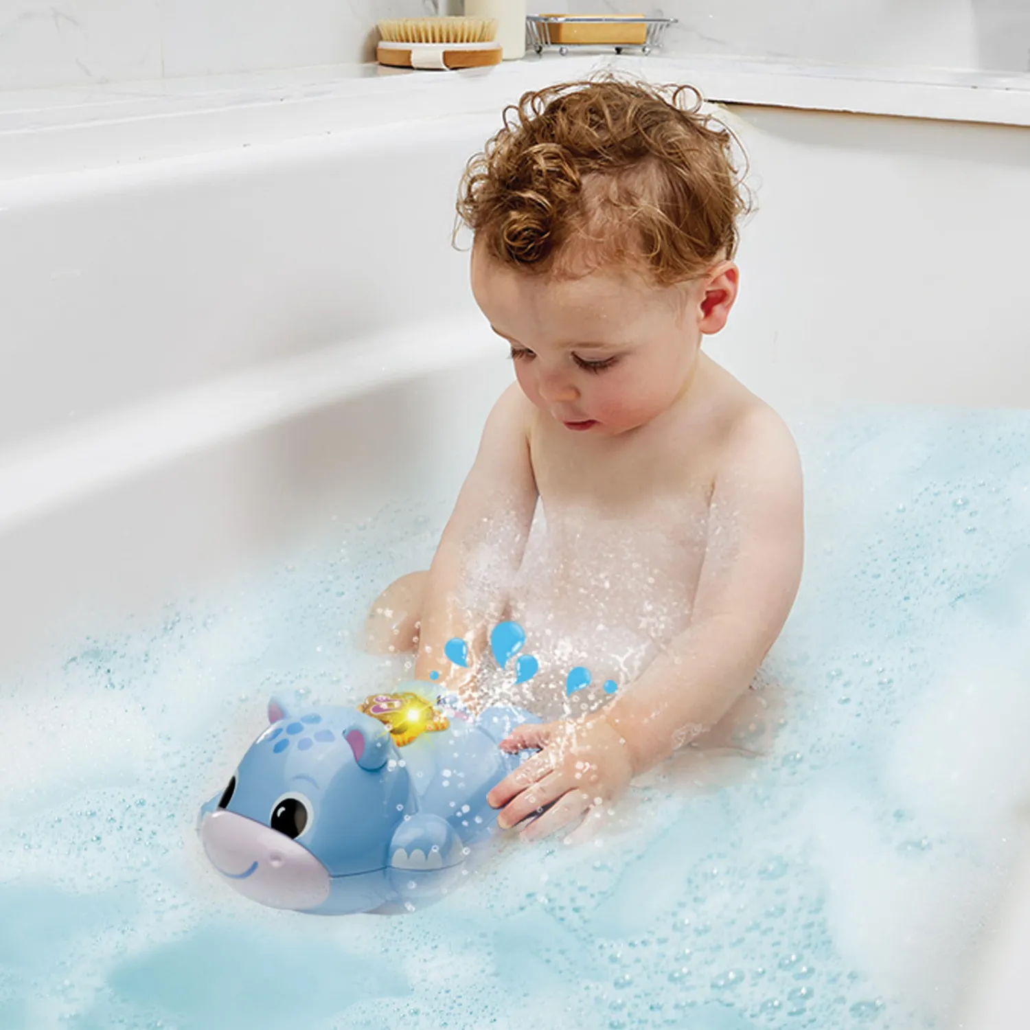 VTech Nilpferd Badespielzeug Schwimmend mit Musik Babys