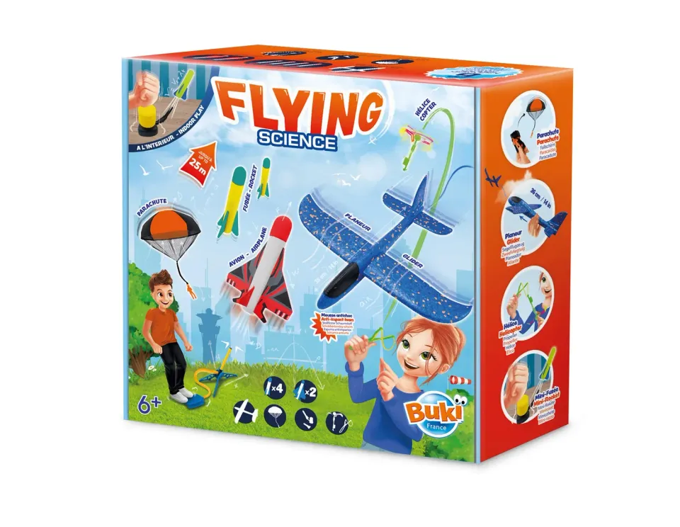 Buki 2173 Flying Science Flugspielzeug Set 6-tlg draußen