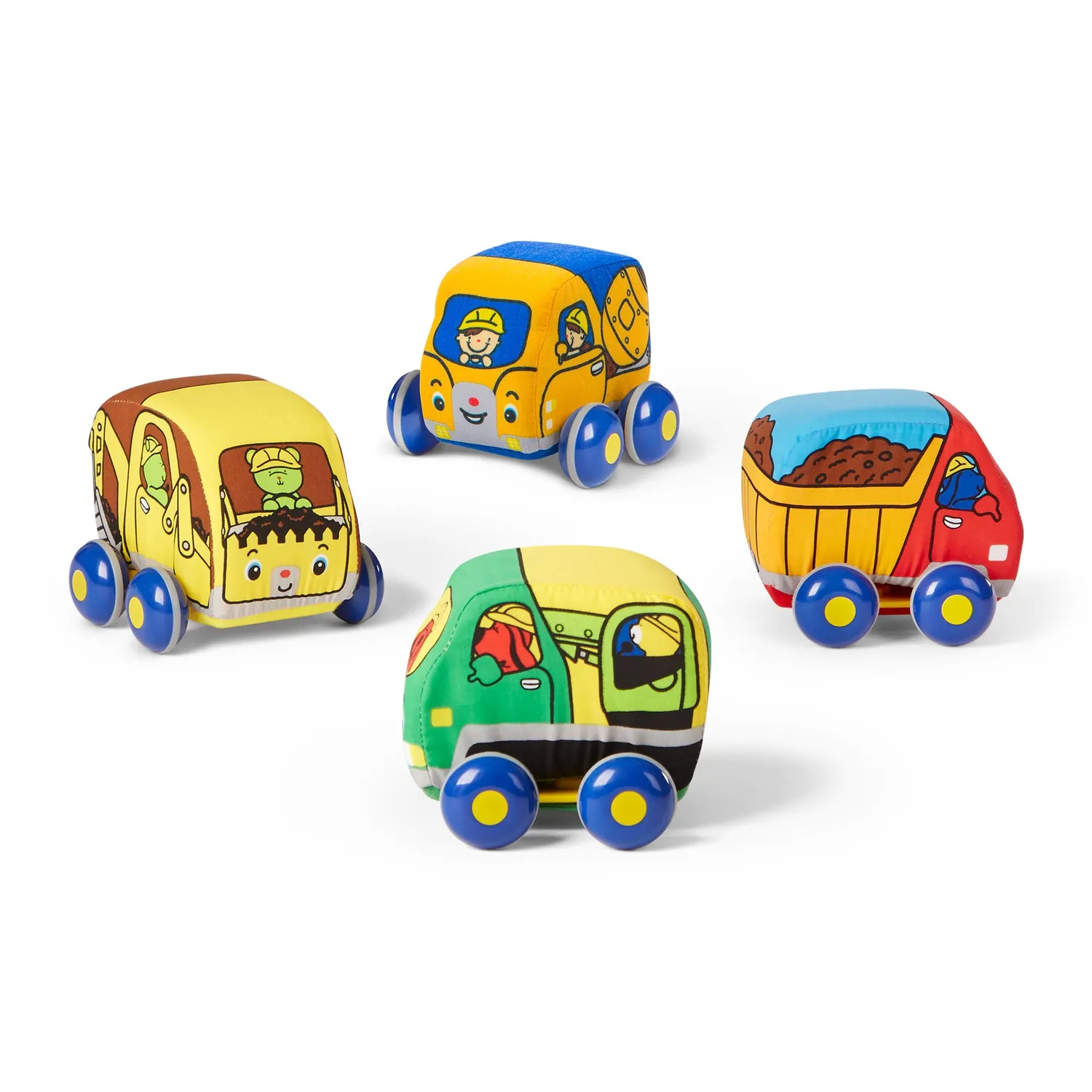 Melissa & Doug K's Kids Baufahrzeuge Rückzug 4-teilig Stoff