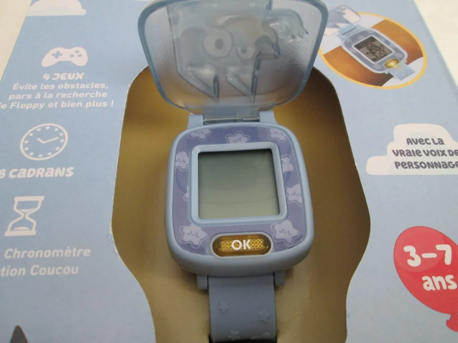 VTech Bluey interaktive Kinderuhr französisch mit Spielen