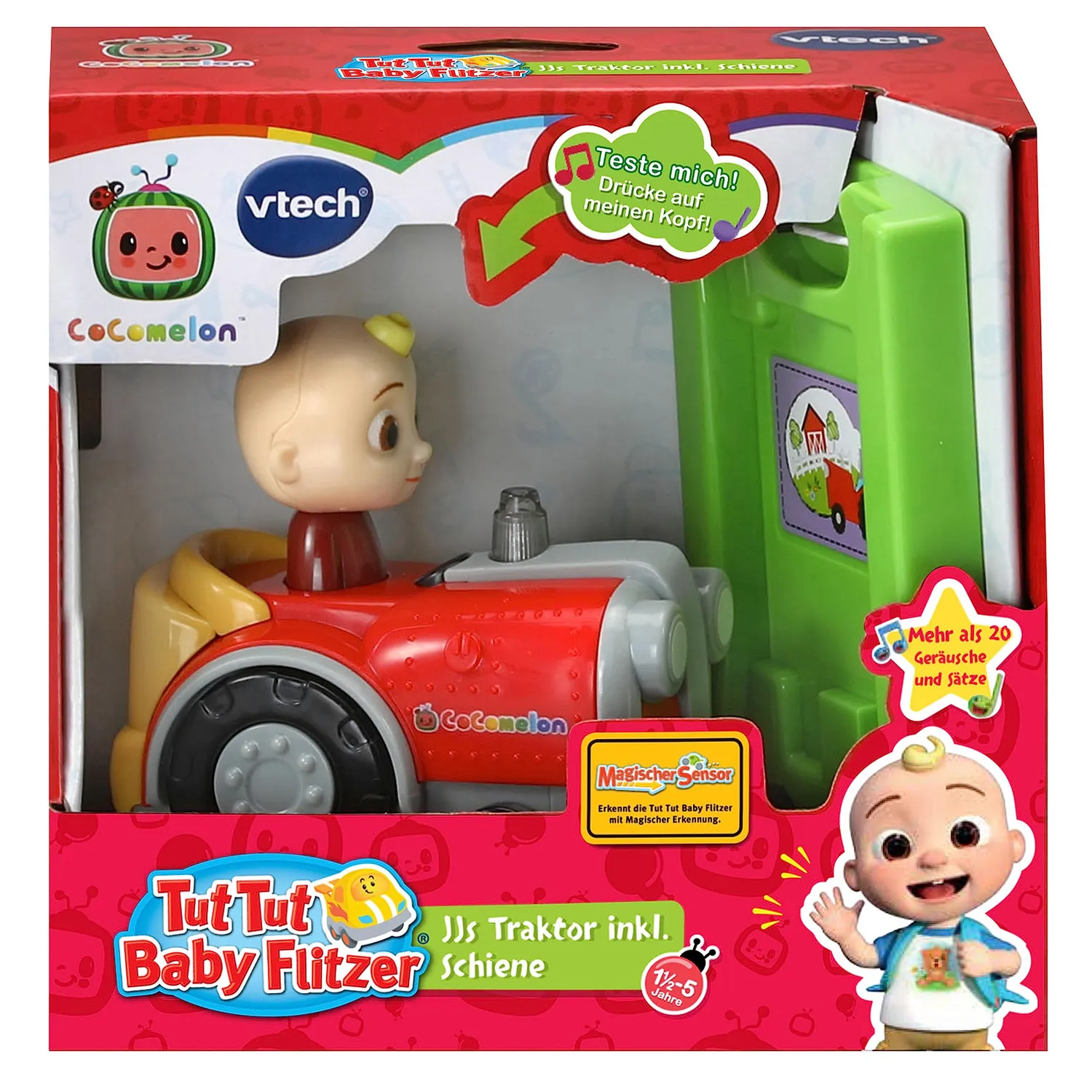 VTech Tut Tut Baby Flitzer CoComelon JJs Traktor Spielzeugauto Schiene