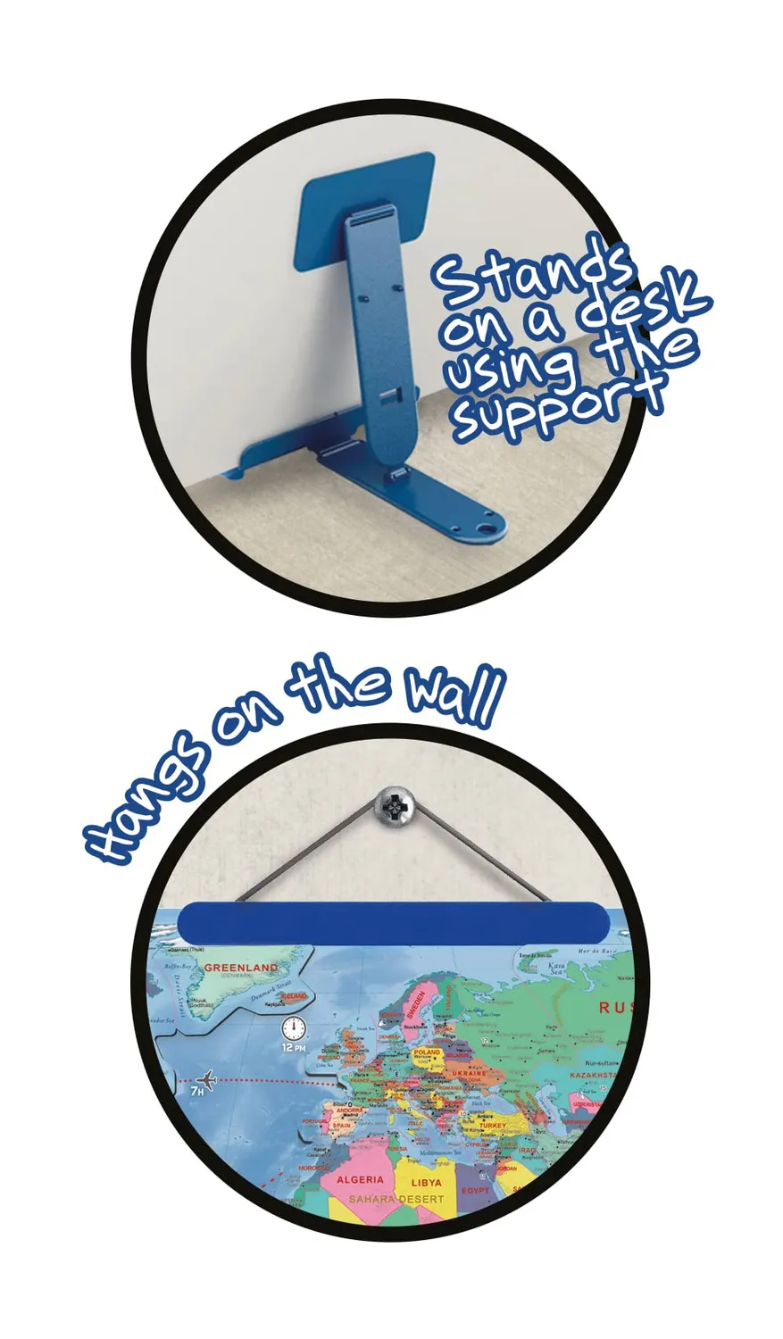 Buki France 7346EN Magnet Weltkarte 70 cm englisch