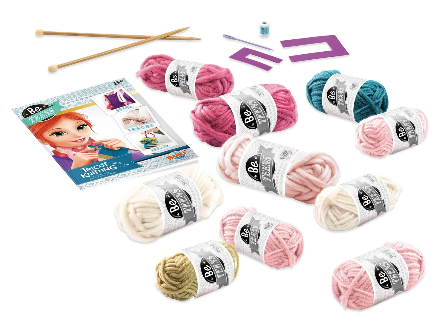 Buki Be Teens Strickset Tasche Schal Handschuhe für Kinder