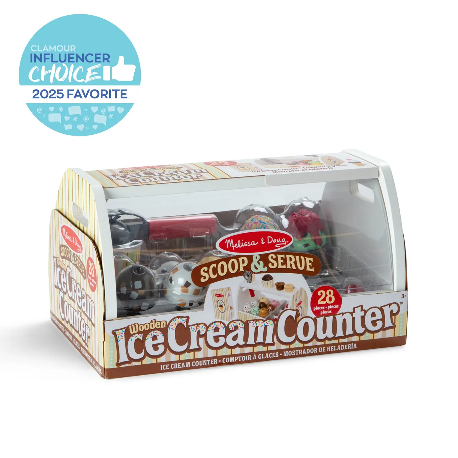 Melissa & Doug Scoop & Serve Ice Cream Counter Eisdiele Holz