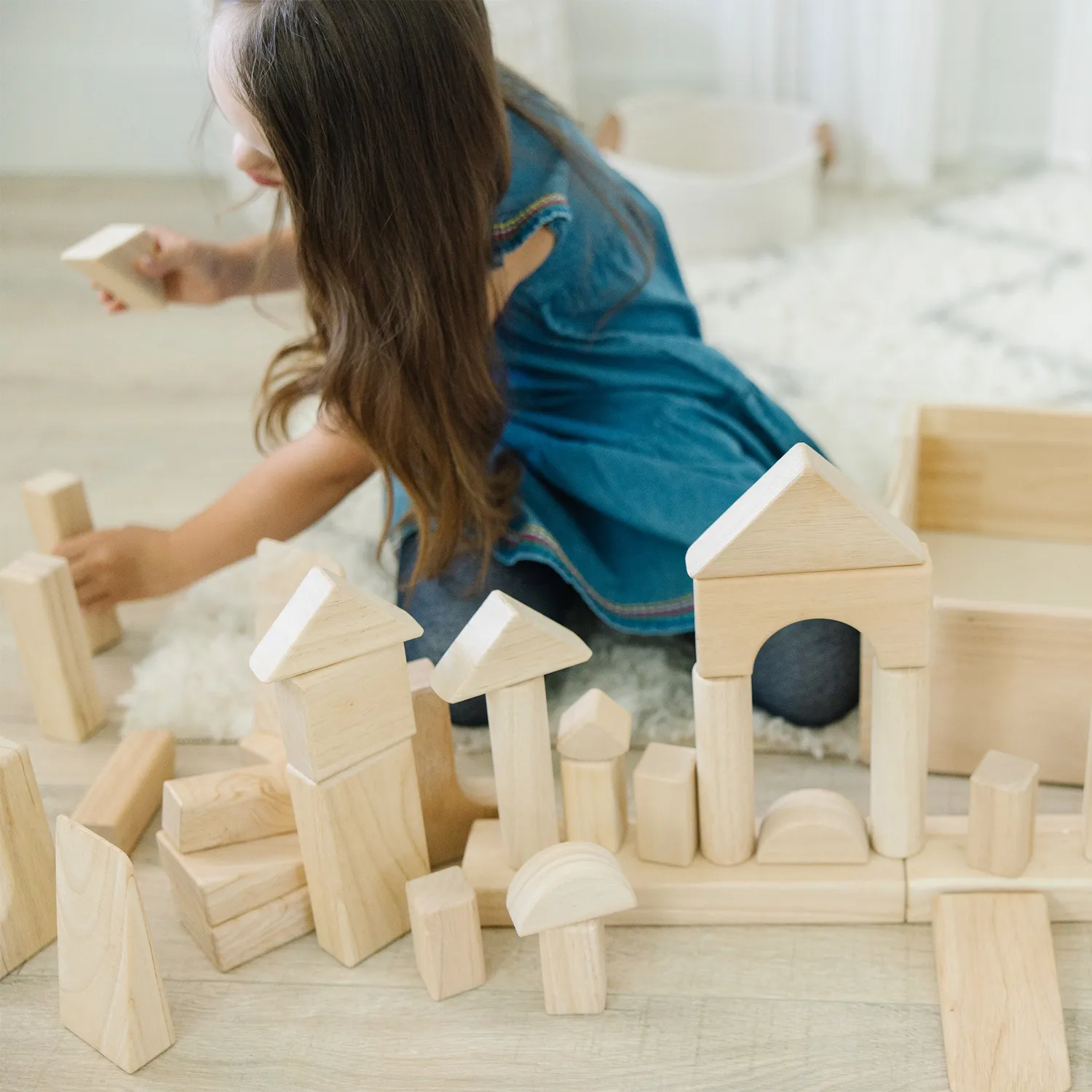 Melissa & Doug Standard Unit Blocks Bauklötze 60 Holz