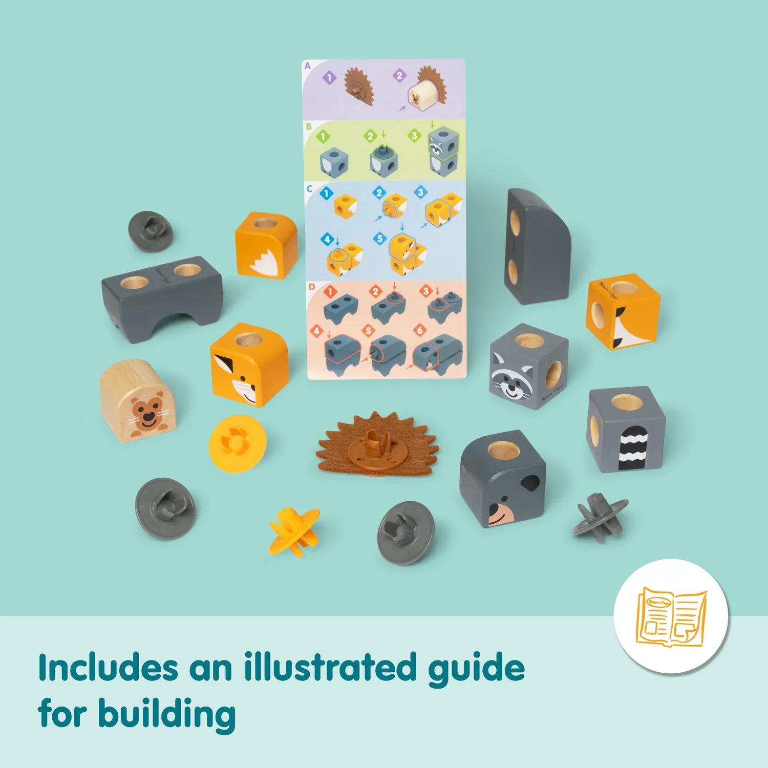 Melissa and Doug Blockables Woodland Friends Bausteinset