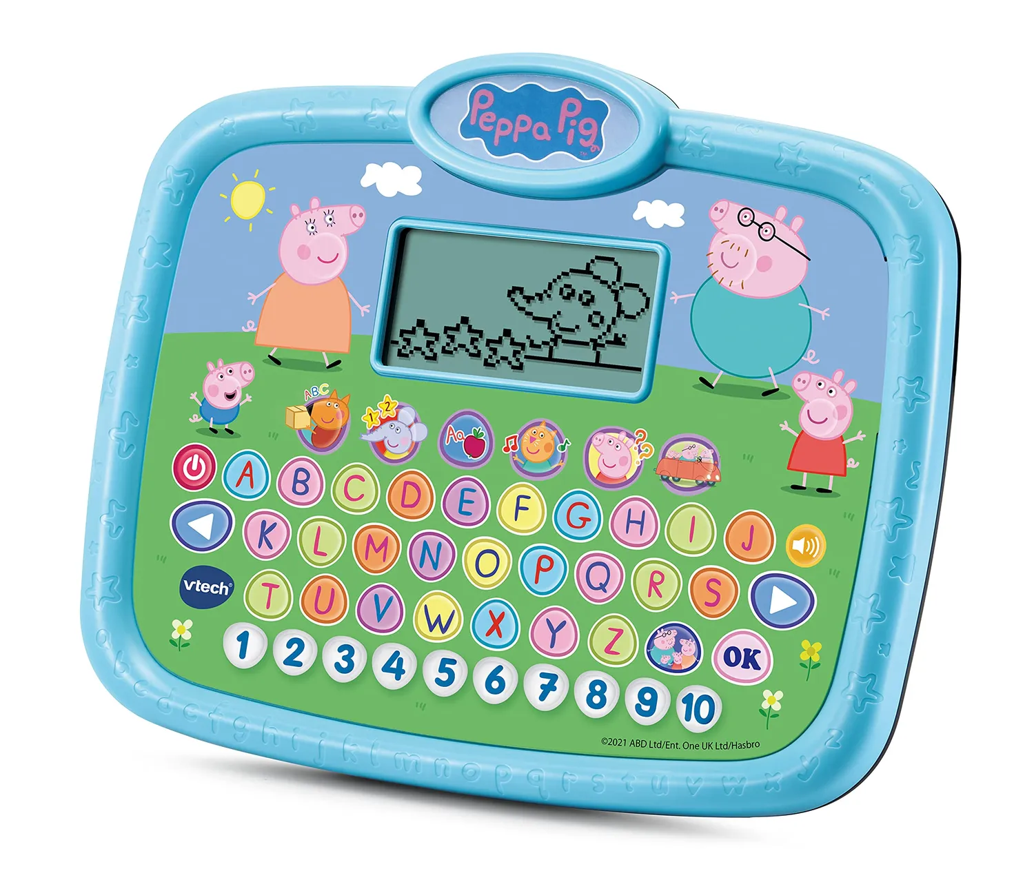 VTech Peppa Lerntablet Kindertablet 2-5 Jahre mit 26 Tasten