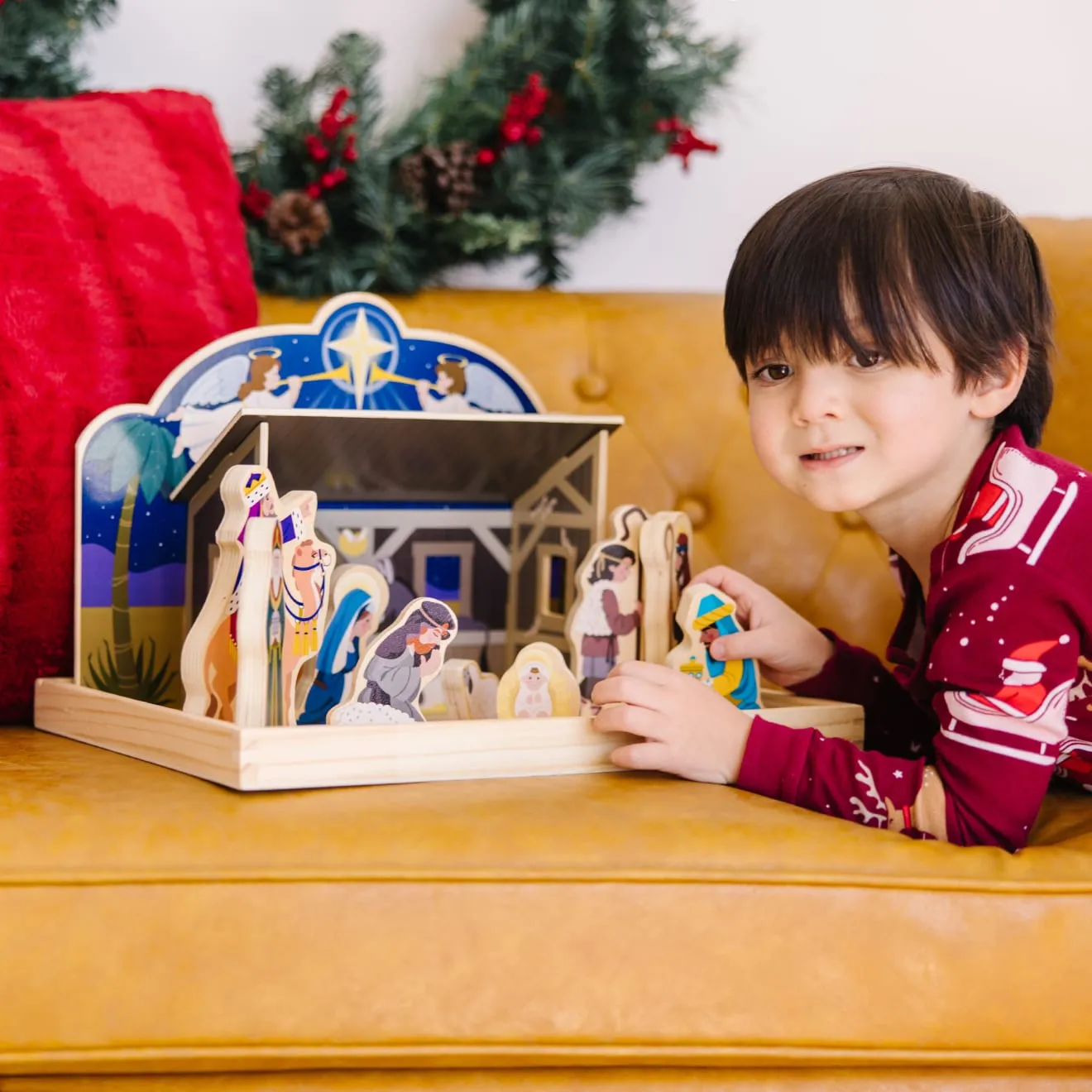 Melissa and Doug Wooden Christmas Nativity Krippenspiel Holz 15tlg