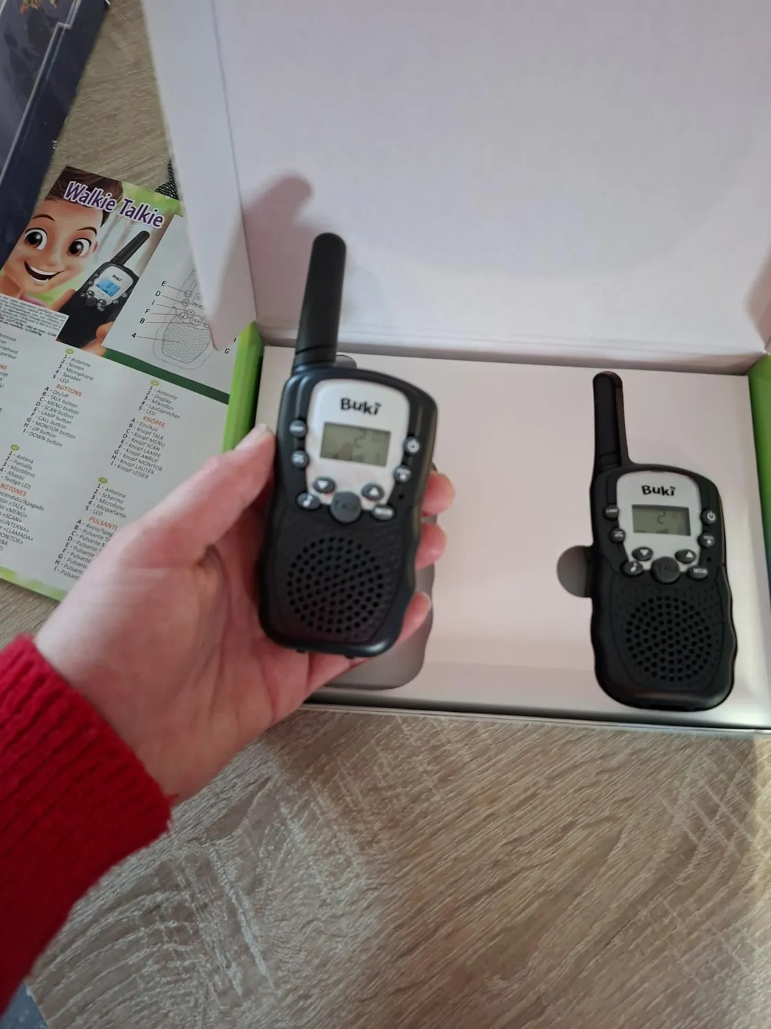 Buki TW01 Walkie Talkie Funkgerät 2er Set 3 km
