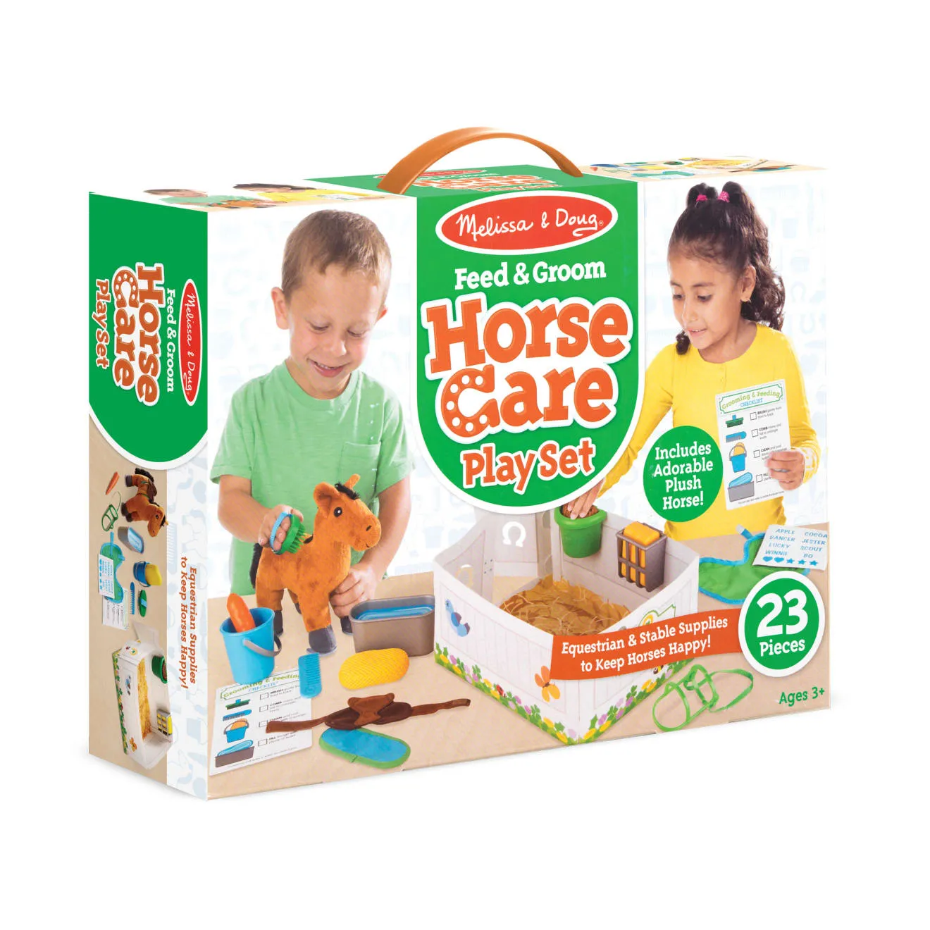 Melissa & Doug Feed & Groom Pferde-Pflegeset Plüschpferd