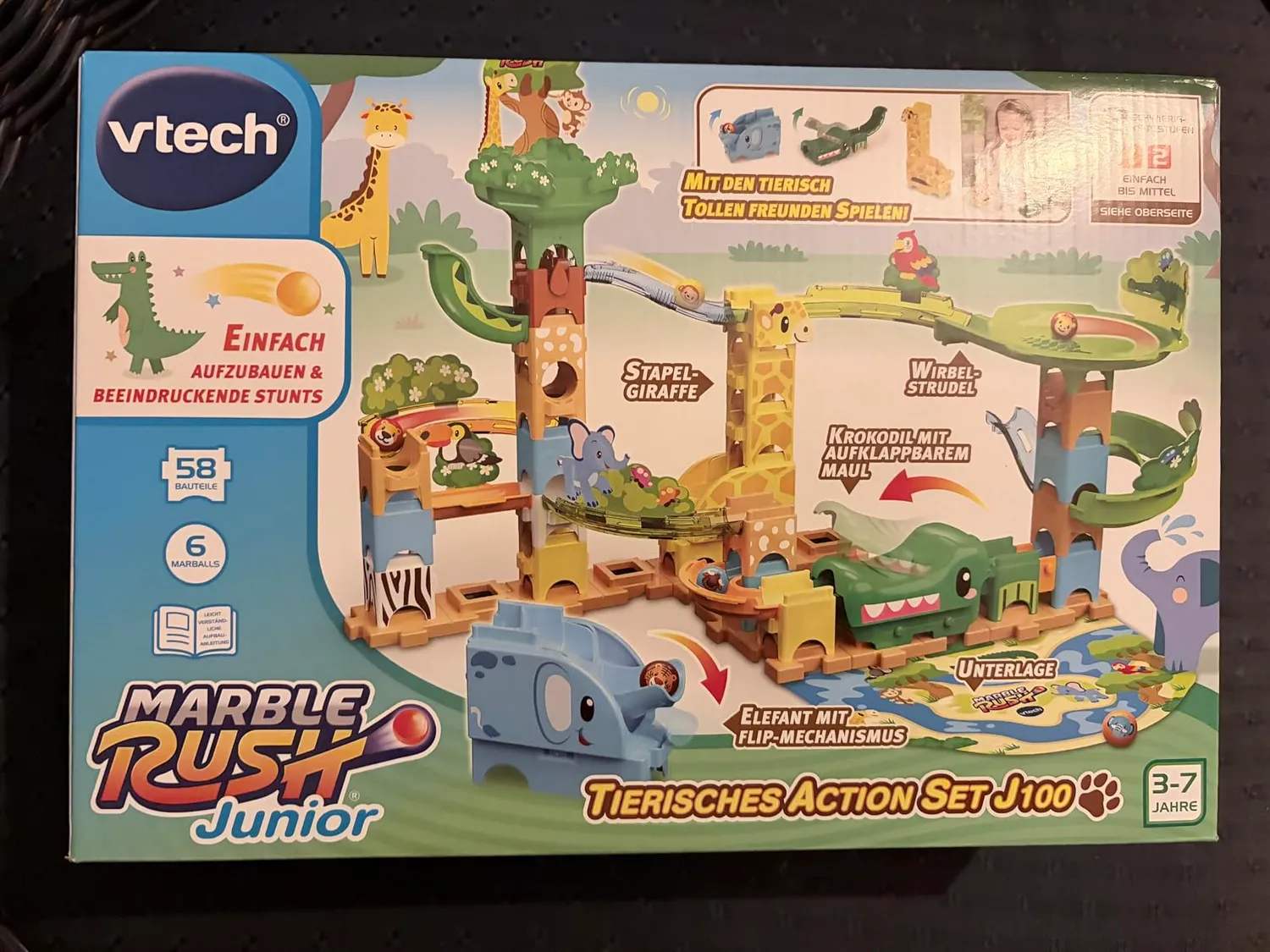 VTech Marble Rush J100 Tierisches Action-Set Kugelbahn 58-tlg.