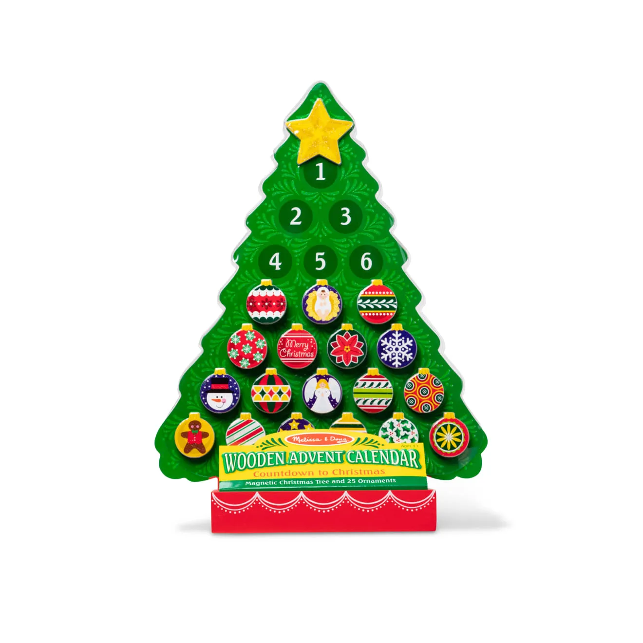 Melissa & Doug Countdown Adventskalender Holz magnetisch 24 Teile