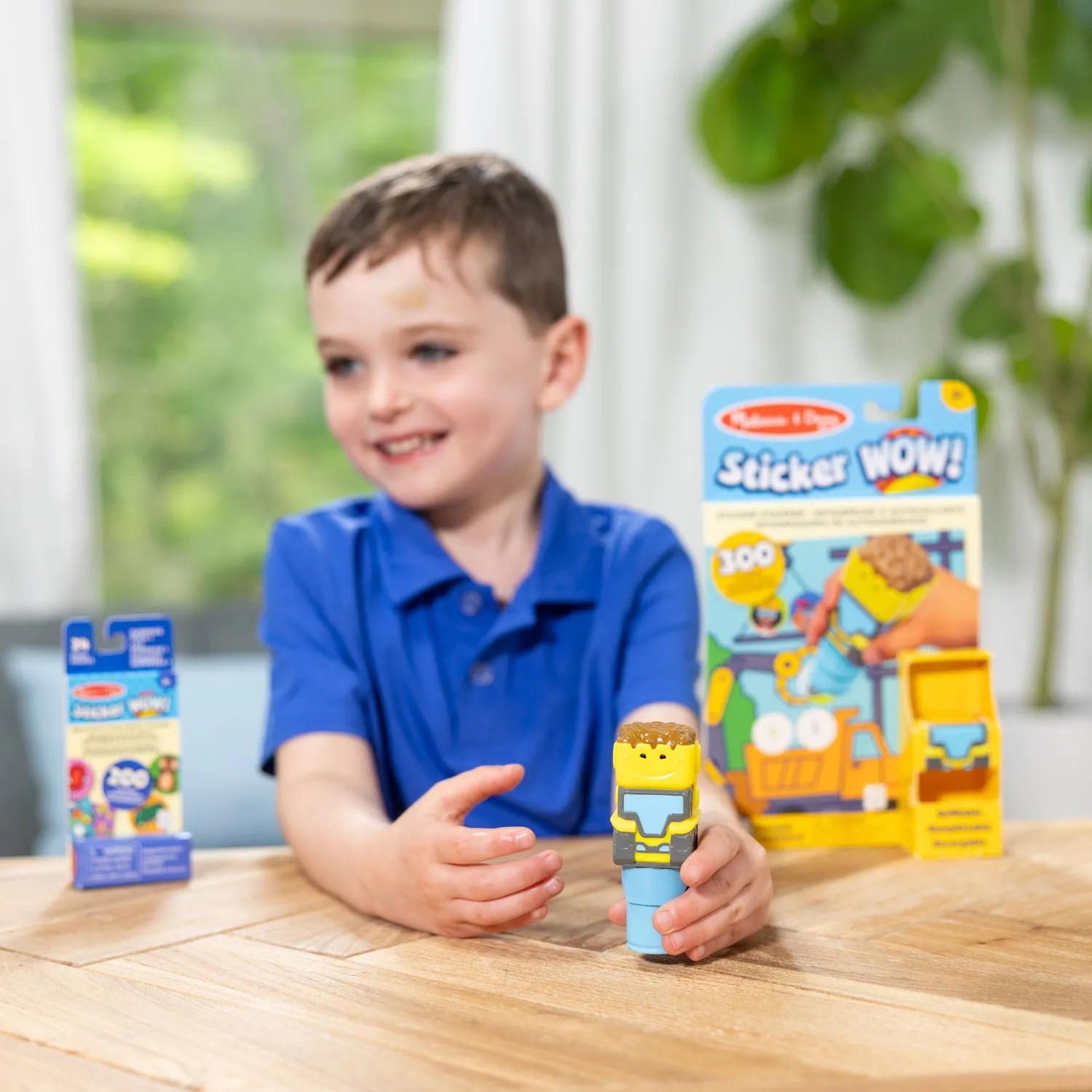 Melissa & Doug Sticker WOW Bulldozer Stickerheft mit Stempel