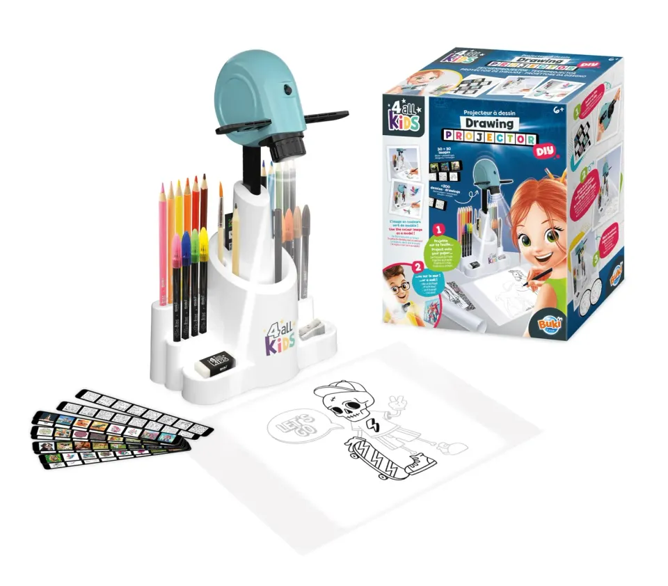Buki FK004 Zeichenprojektor Set türkis mit 200 Motiven
