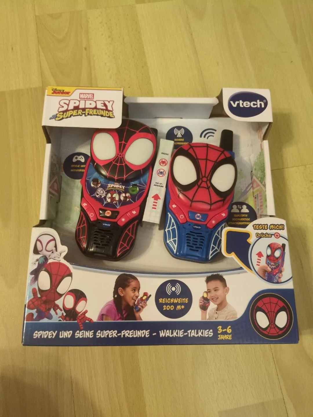 VTech Marvel Spidey Walkie-Talkies 2er 200 m 3-6 Jahre