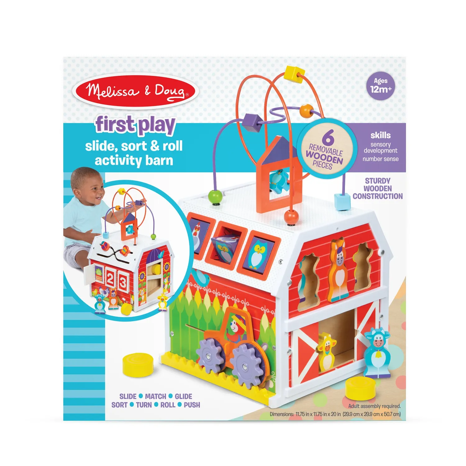 Melissa & Doug First Play Activity Barn Bauernhof Holz
