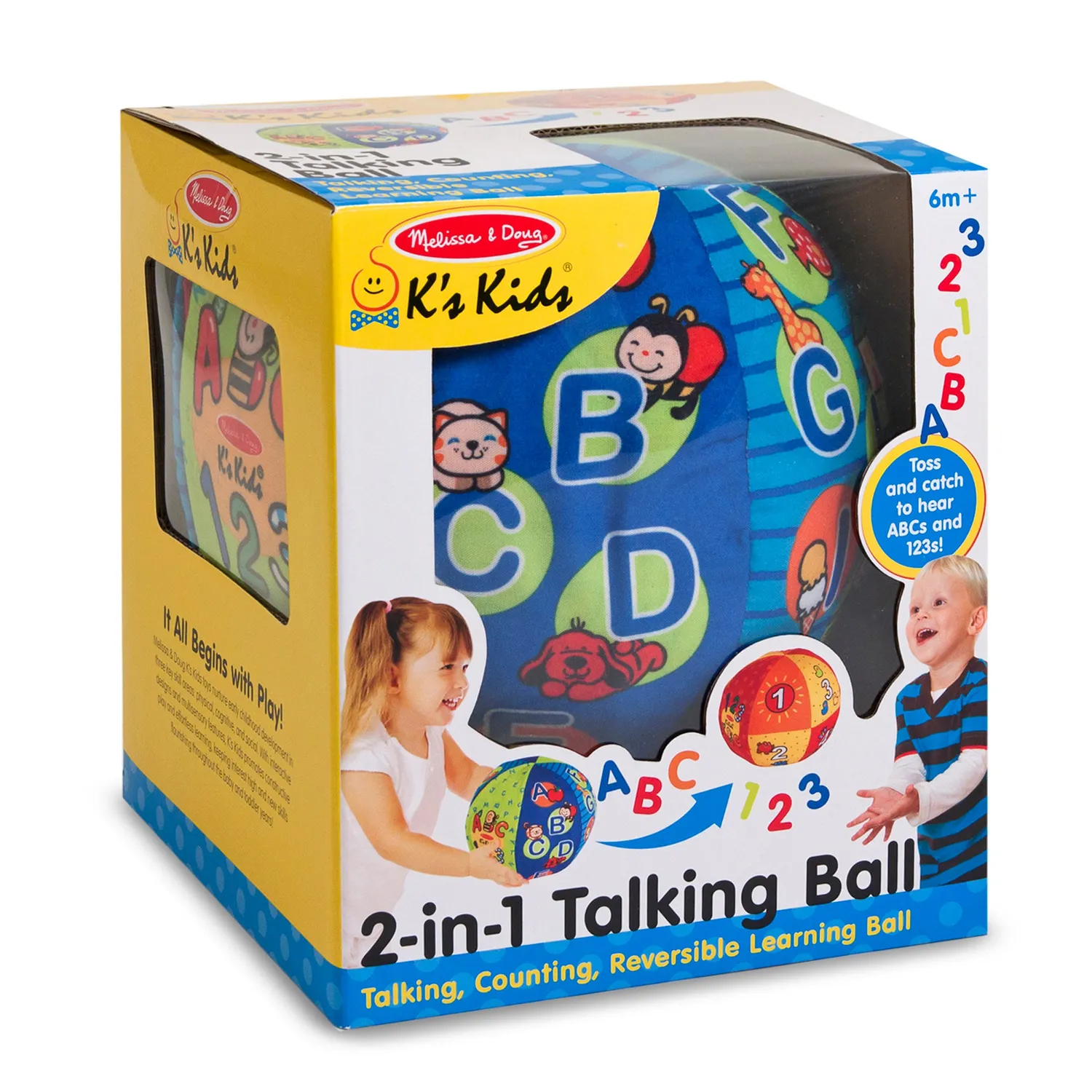 Melissa & Doug K's Kids 2-in-1 Talking Ball Lernball Stoff