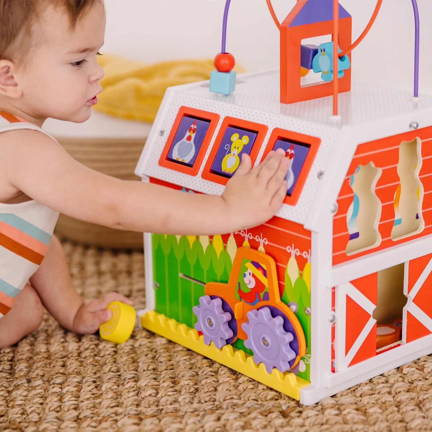 Melissa & Doug First Play Activity Barn Bauernhof Holz