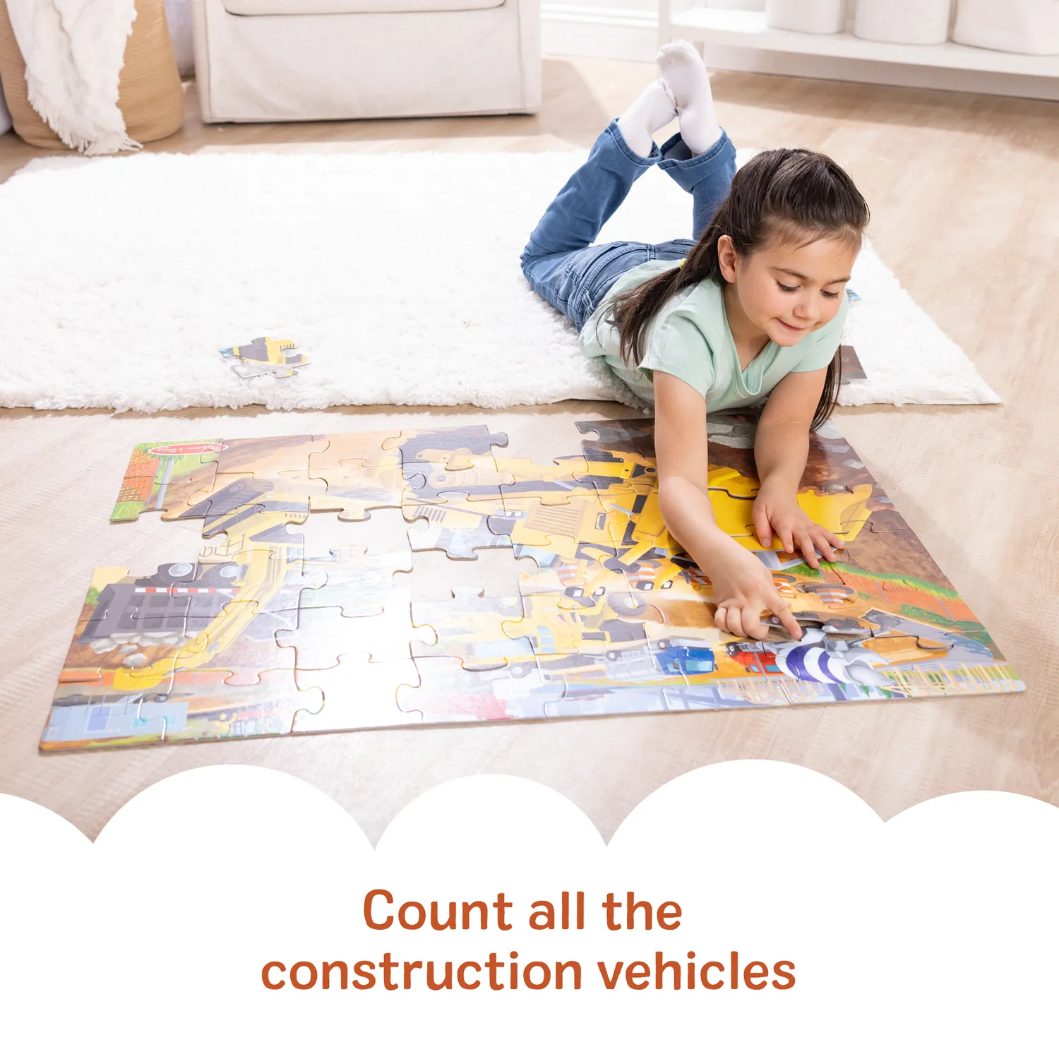 Melissa & Doug Building Site Bodenpuzzle 48 Teile 91x61