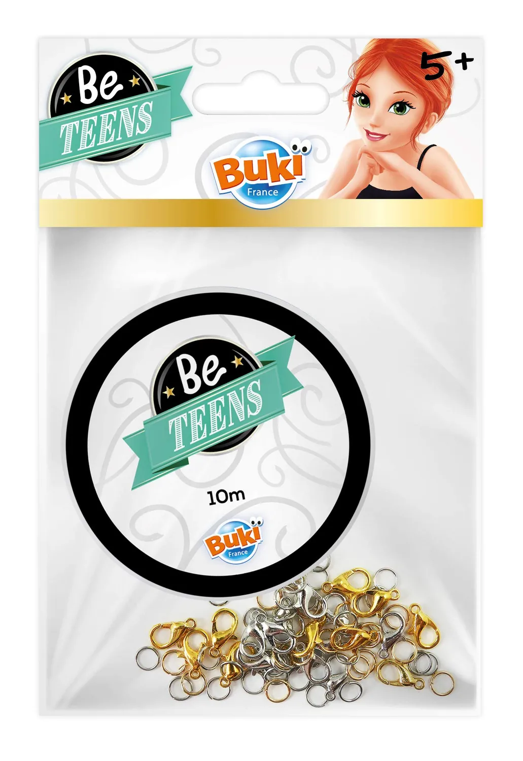Buki Be Teens Perlen Bastelset Blau 5 Röhrchen 2 mm Schmuck
