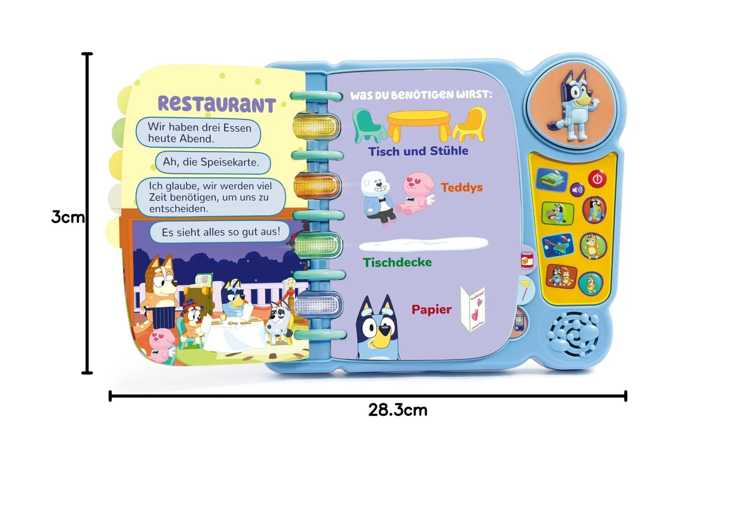 VTech Bluey Interaktives Lernspielbuch 14 Seiten mit Originalstimmen