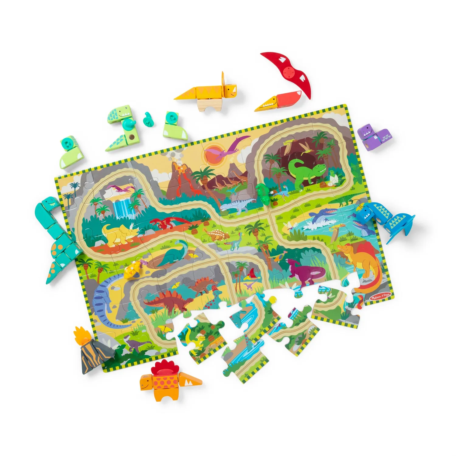 Melissa & Doug Dino Discovery Geschenkset Puzzle.Blocks 3-7J