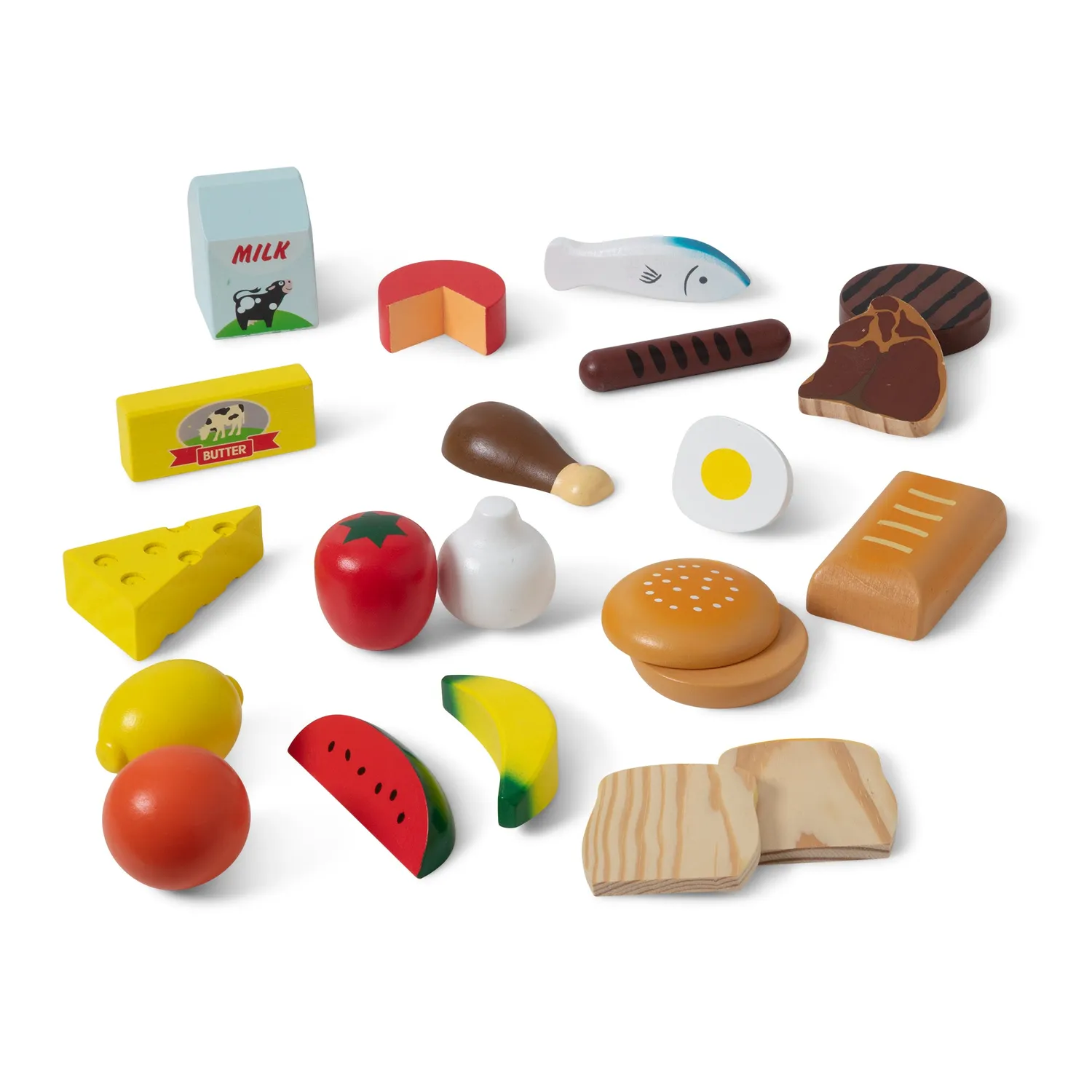 Melissa & Doug Food Groups Spiellebensmittel Holz 5 Gruppen