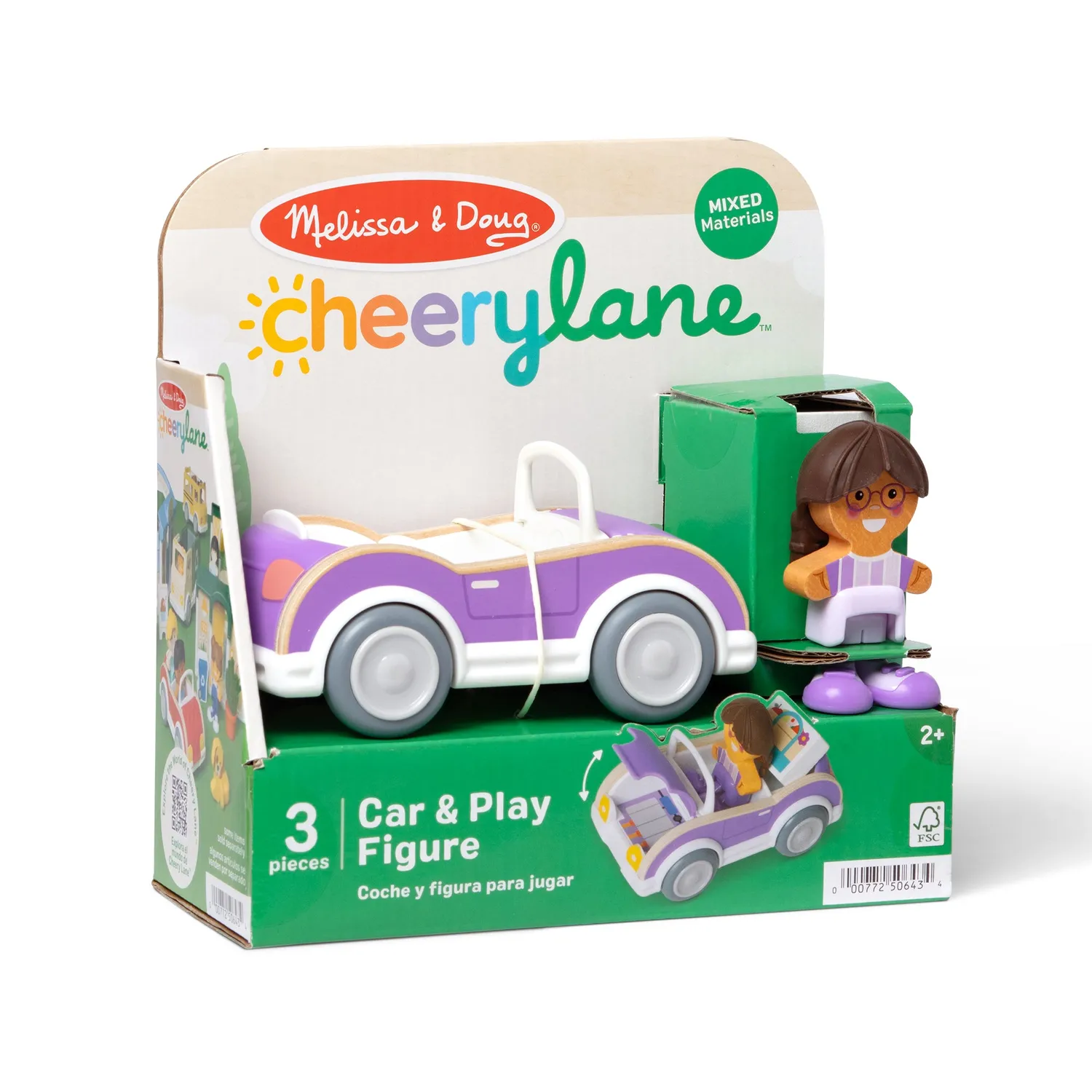 Melissa & Doug Cheery Lane Auto Spielset lila Cabrio