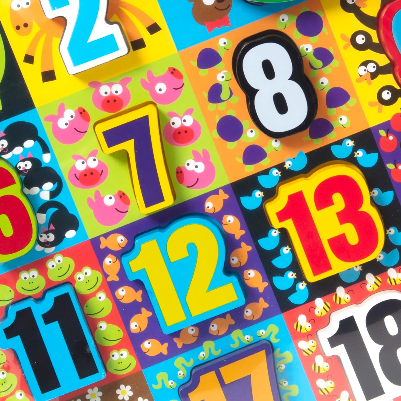 Melissa & Doug Jumbo Numbers Holzpuzzle Zahlen 1-20 20 Teile