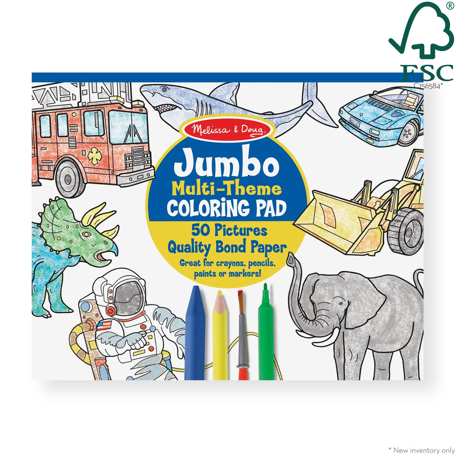 Melissa and Doug Malblock 3er-Pack Tiere Fahrzeuge 150 Seiten