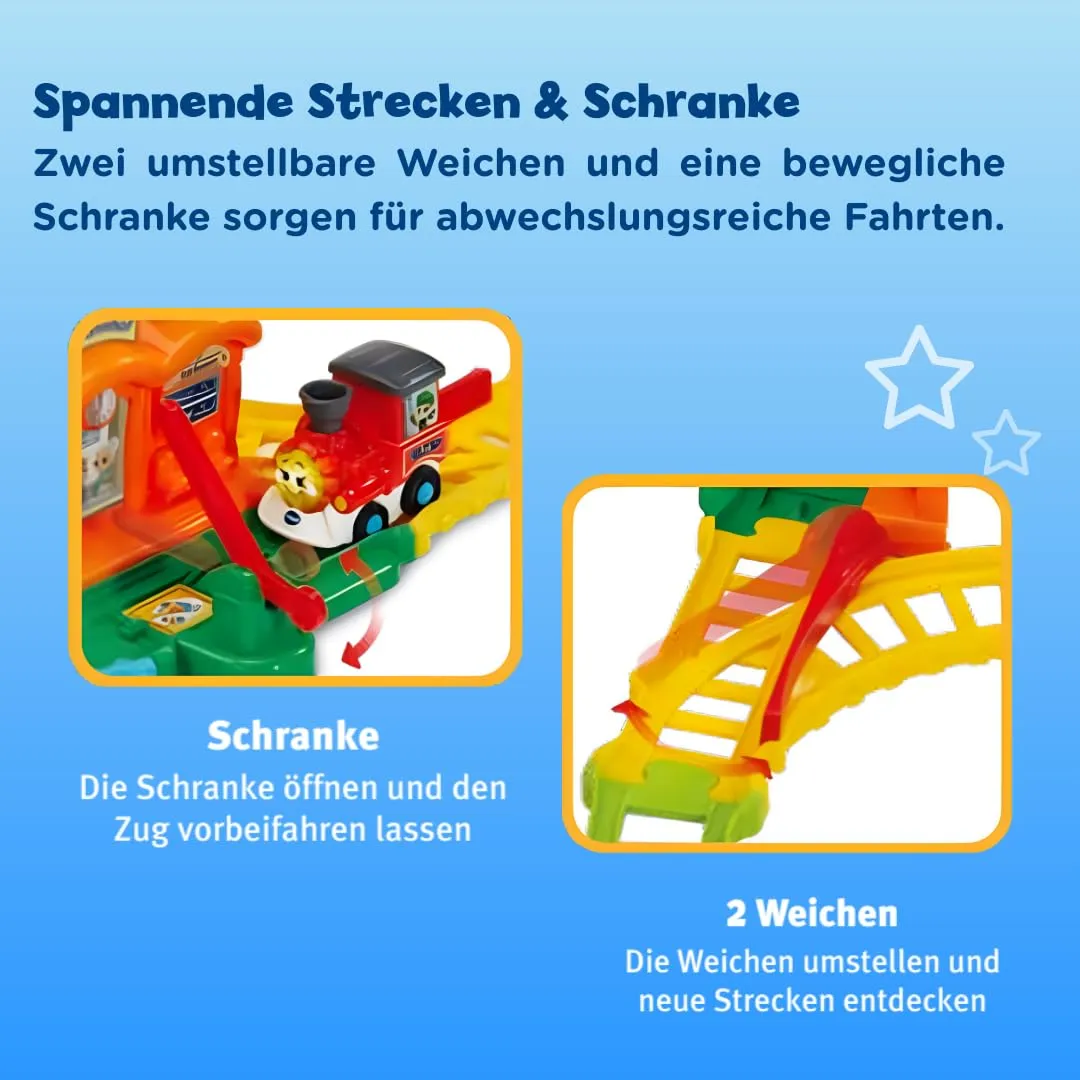 VTech Tut Tut Baby Flitzer Bahnhof Spielset mit Zug + Waggons