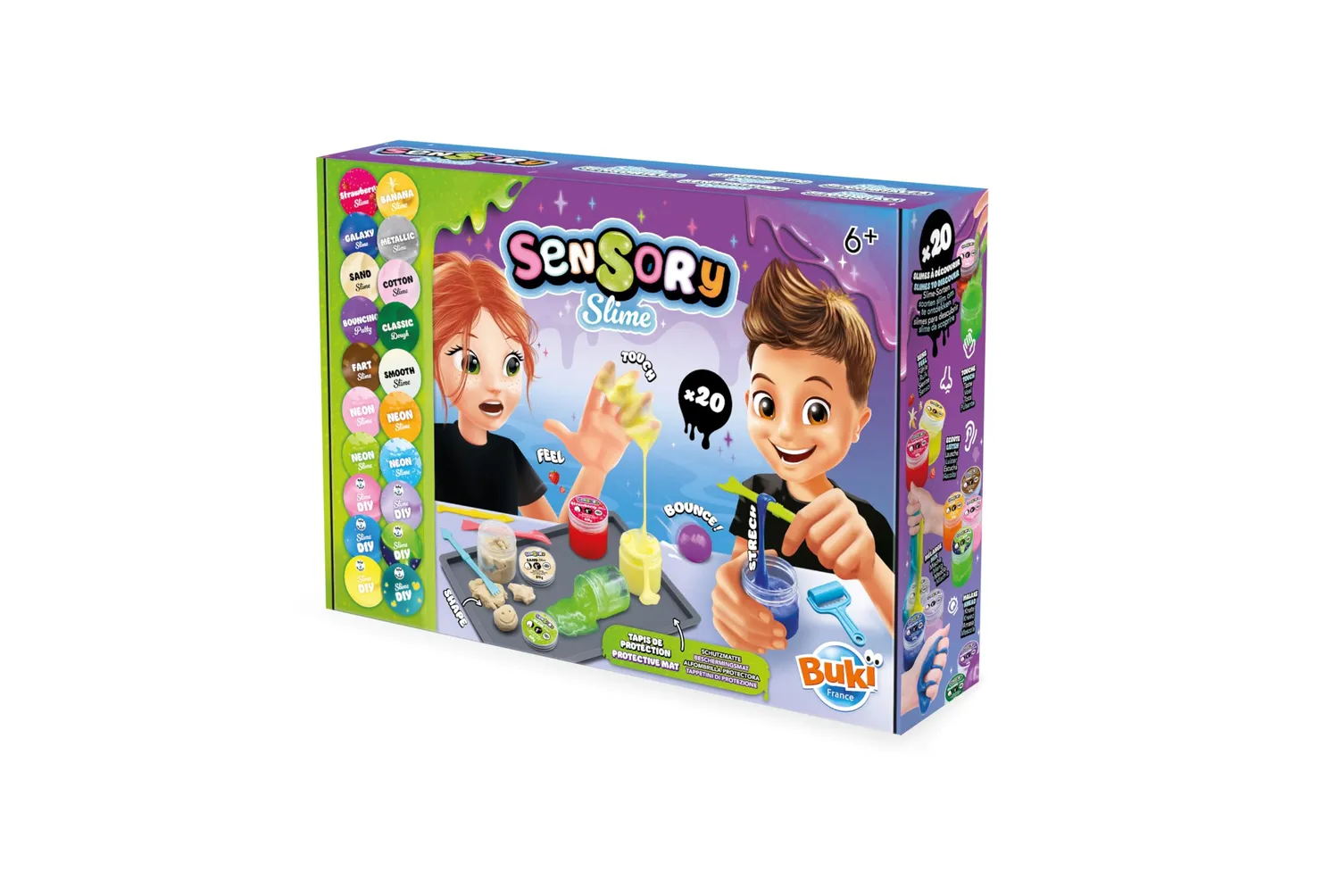 Buki France 2169B Sensory Slime Set 20 Töpfe Texturen