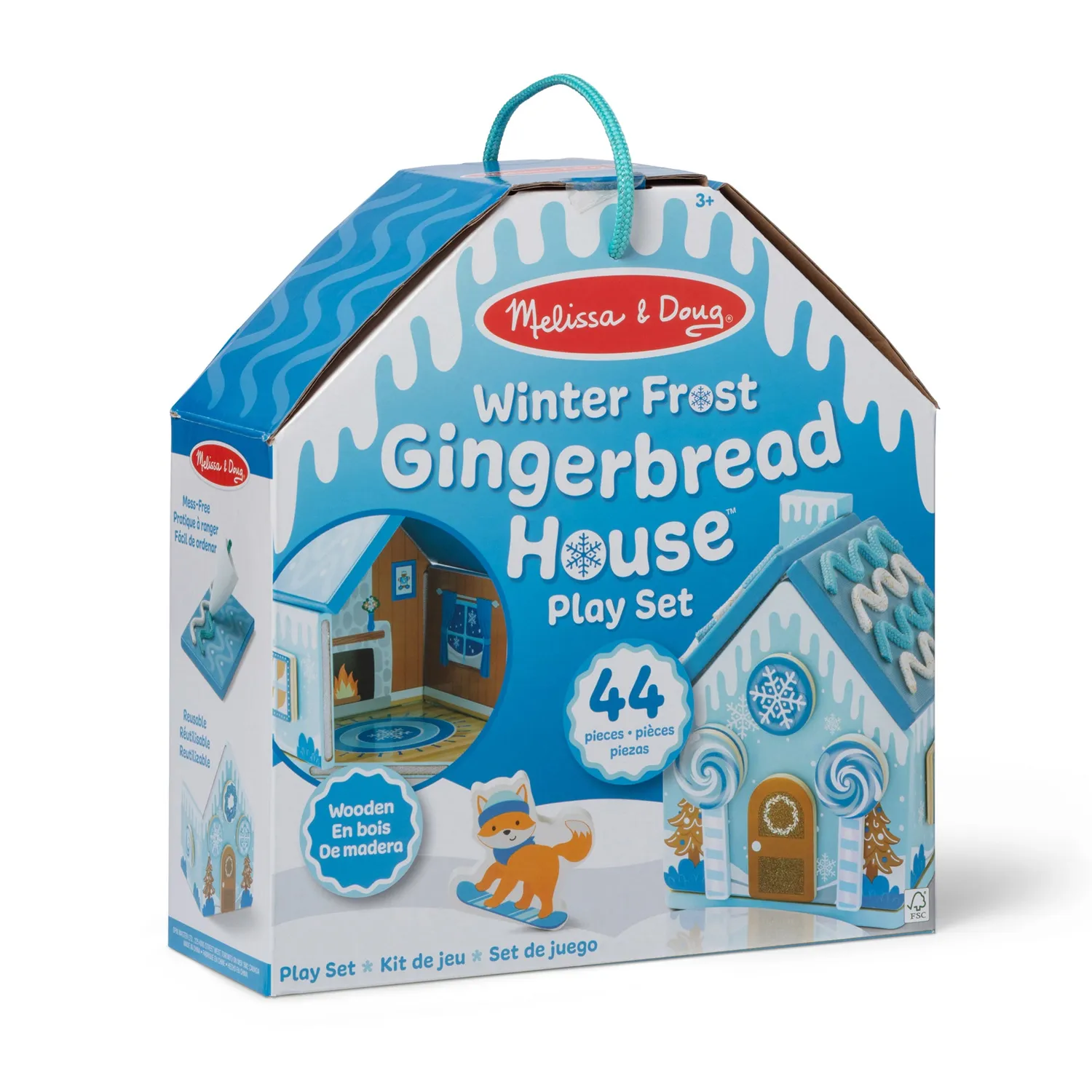 Melissa & Doug Lebkuchenhaus Spielset Holz Winter Frost