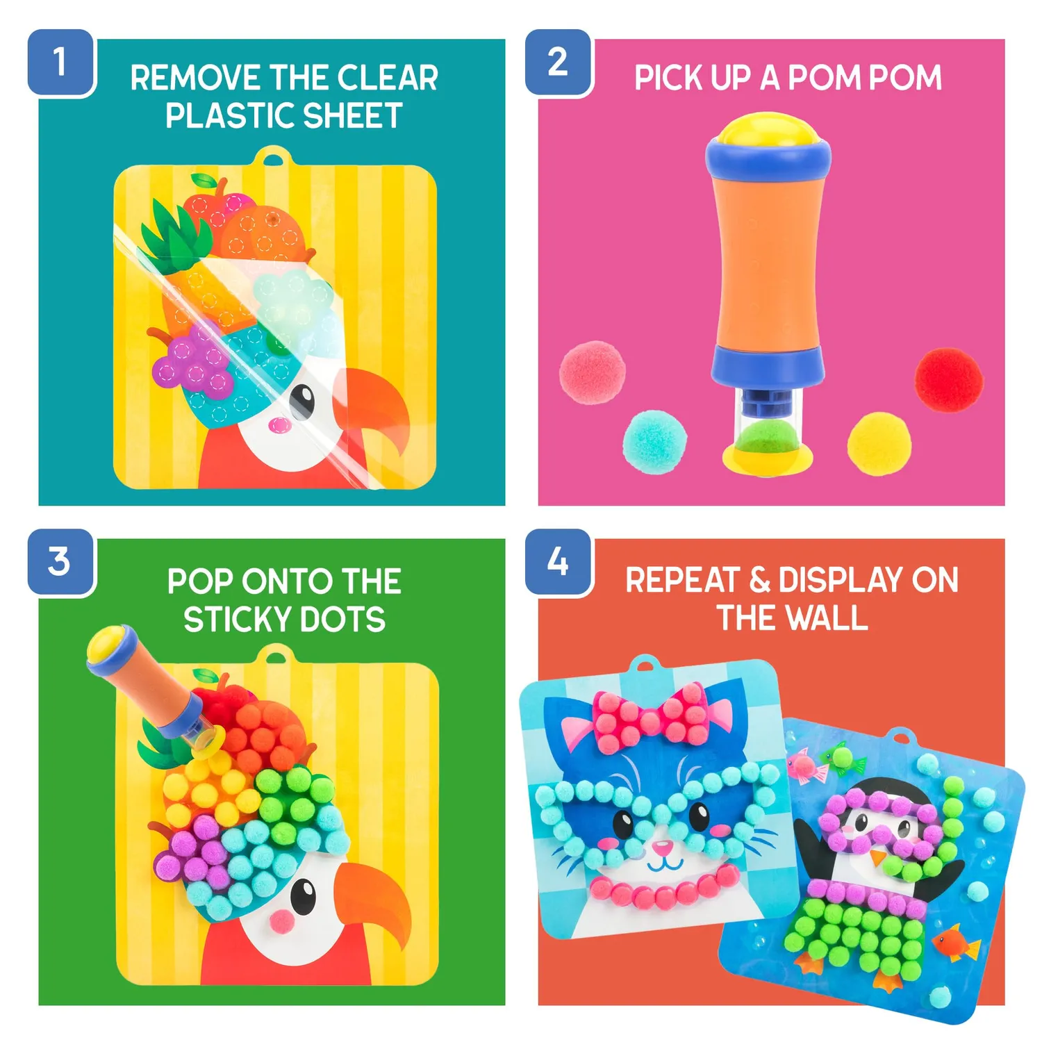 Learning Resources Skill Builders Pom-Pom-Kit Bastelset 1000 Teile ab 5 Jahren