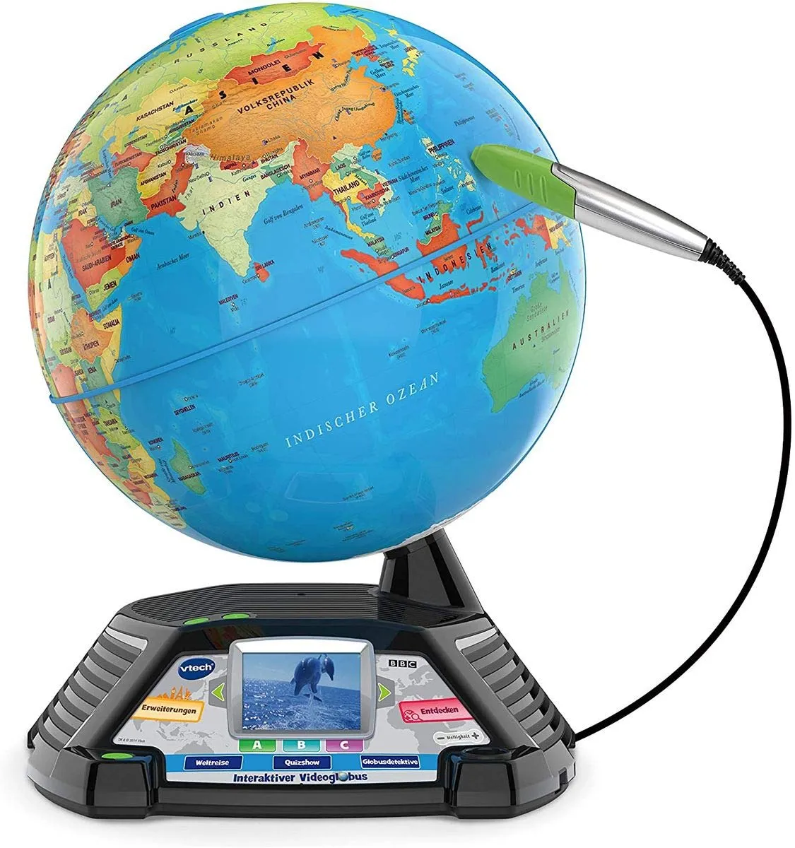 VTech 80-605404 Interaktiver Videoglobus Lernglobus ab 7 J.