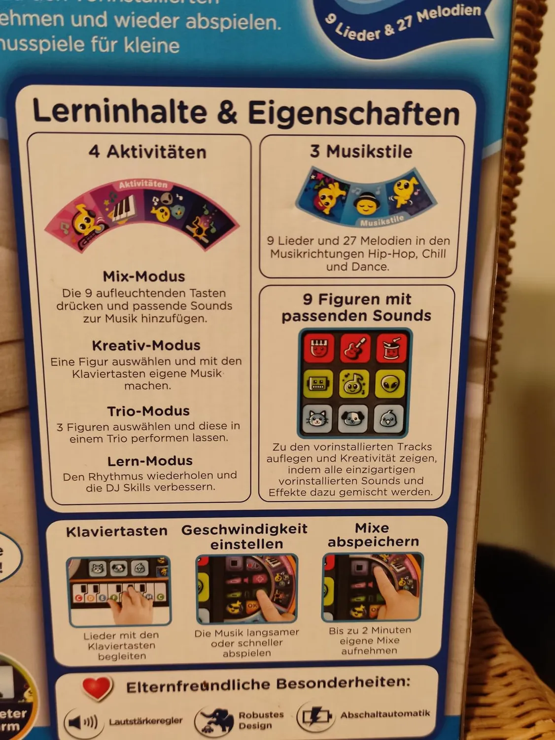 VTech Mini-Mischpult DJ-Pult Turntable für Kinder 3-7