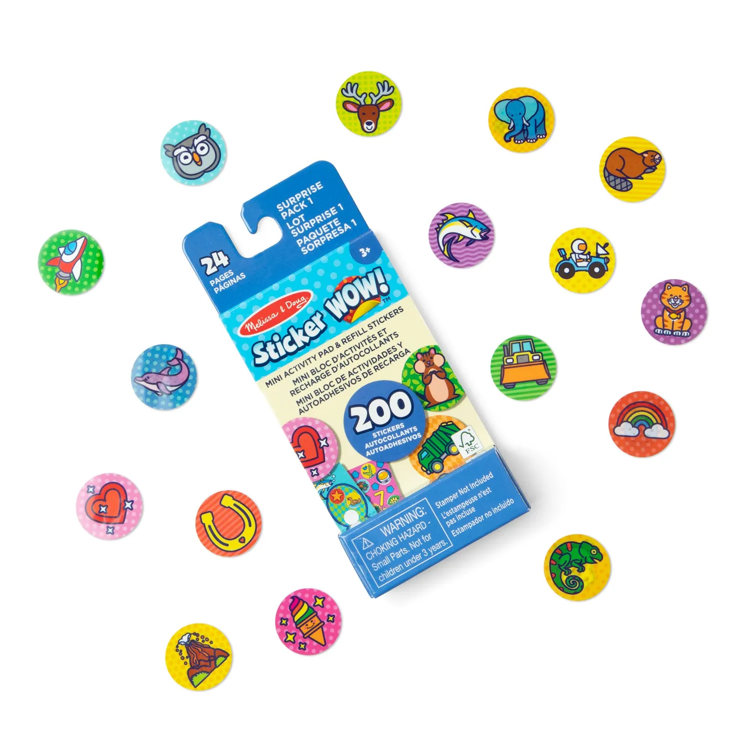 Melissa & Doug Sticker WOW! Surprise Pack 1 Stickerheft 200 Sticker