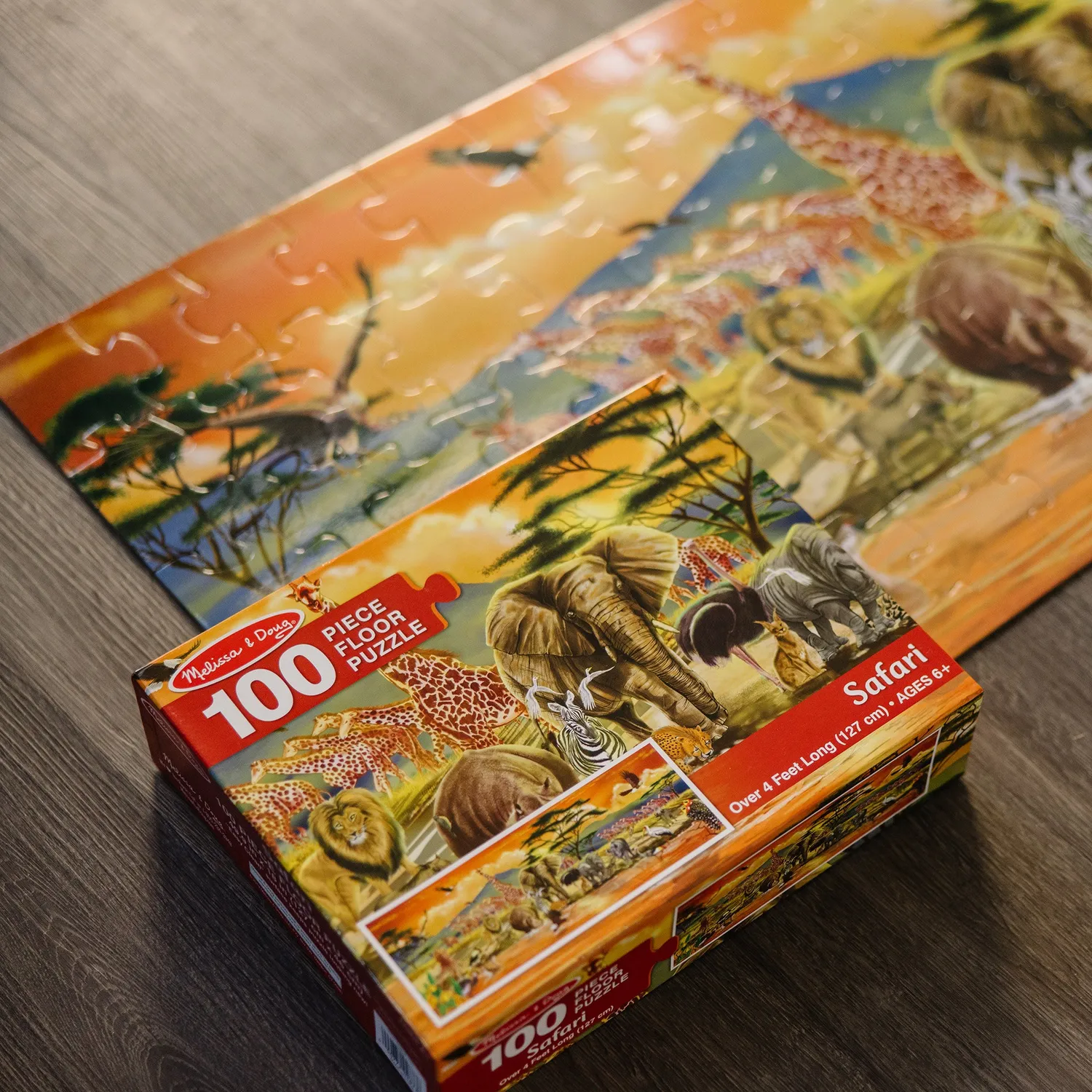 Melissa & Doug Safari Floor Puzzle Bodenpuzzle 100 Teile